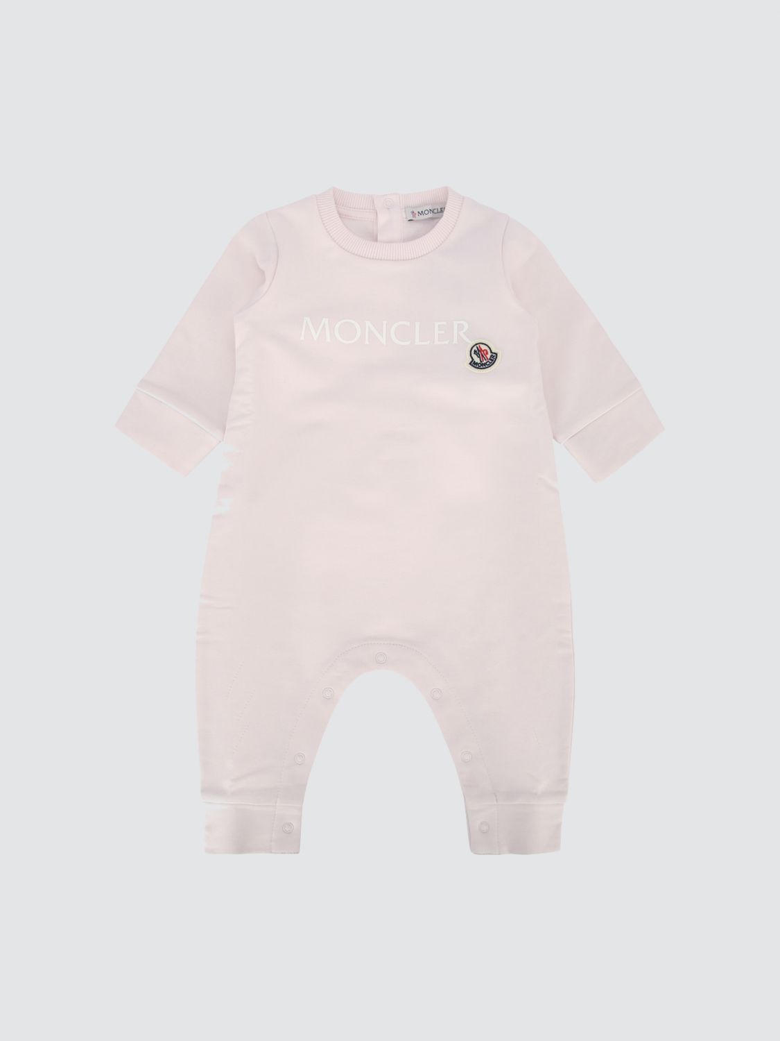 MONCLER Boy's Contrast Logo Stretch Cotton Jumpsuit　MONCLER ボーイズ コントラスト ロゴ ストレッチ コットン ジャンプスーツ MONCLER