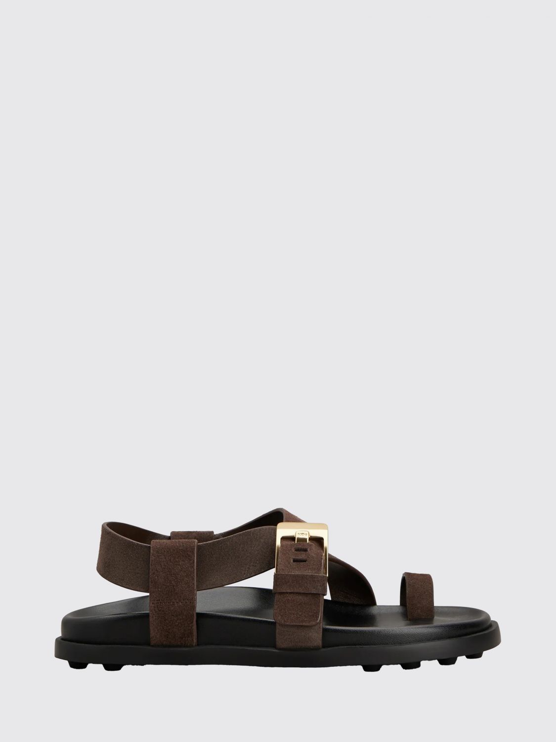 TOD'S Suede Thong Sandals with Low Heel and Strap