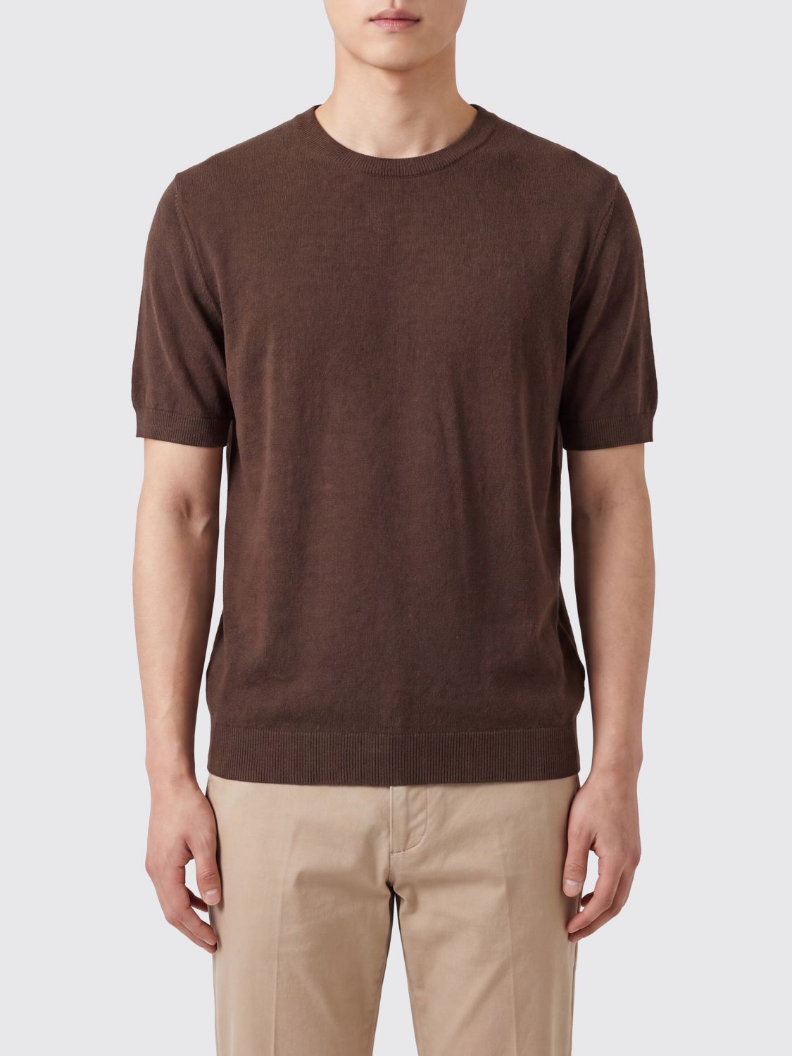 Kangra Slim Fit Short-Sleeve Cotton-Blend Crewneck Jumper