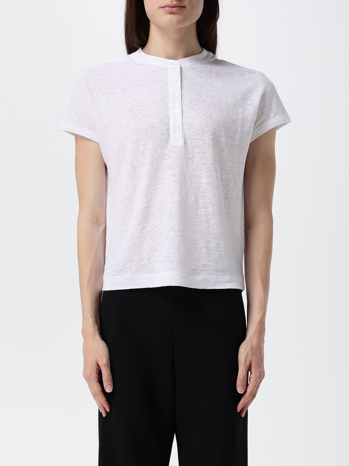 Kangra Crewneck Short-Sleeved T-Shirt in Pure Linen