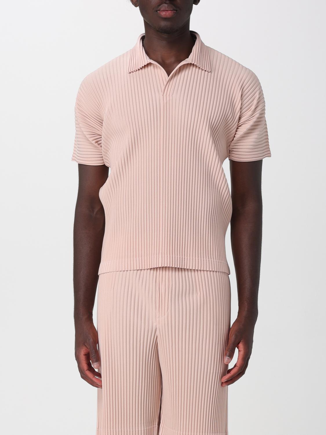HOMME PLISSE' ISSEY MIYAKE Homme Plissé Issey Miyake Pleated V-Neck Polyester Polo Shirt