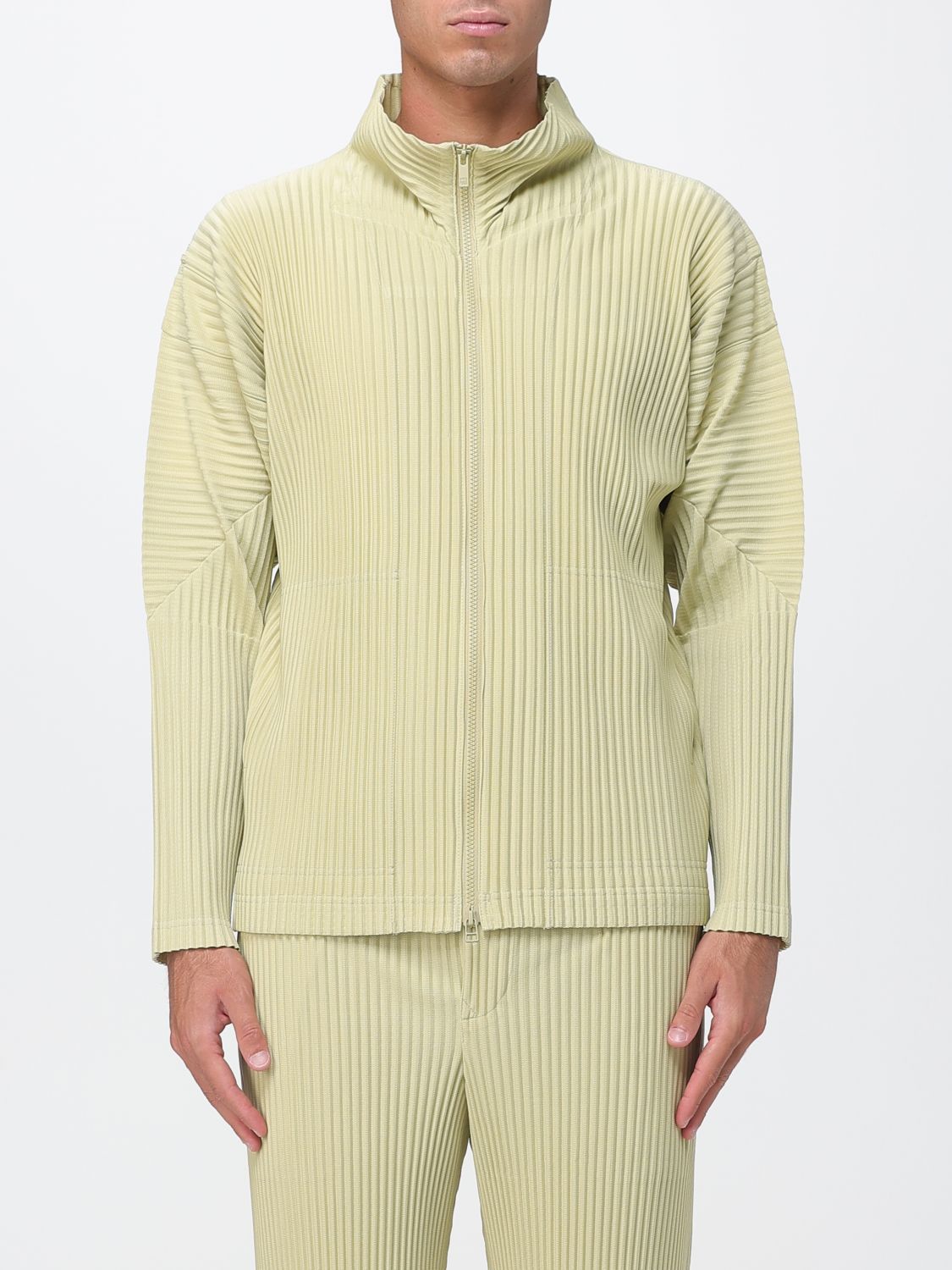 HOMME PLISSE' ISSEY MIYAKE Pleated High-Neck Zip-Up Cardigan by Homme Plissé Issey Miyake