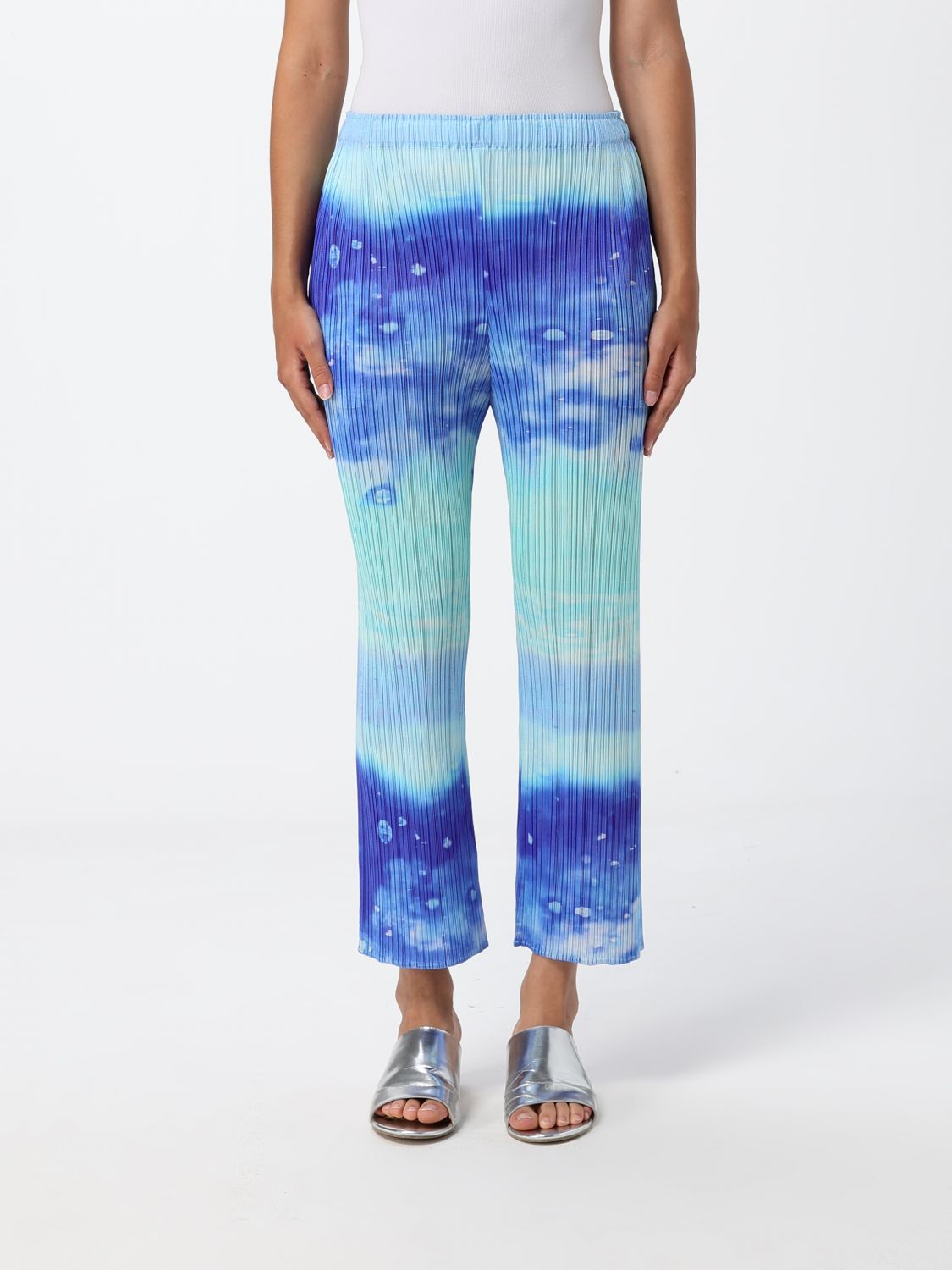 PLEATS PLEASE ISSEY MIYAKE Pants Woman color Gnawed Blue