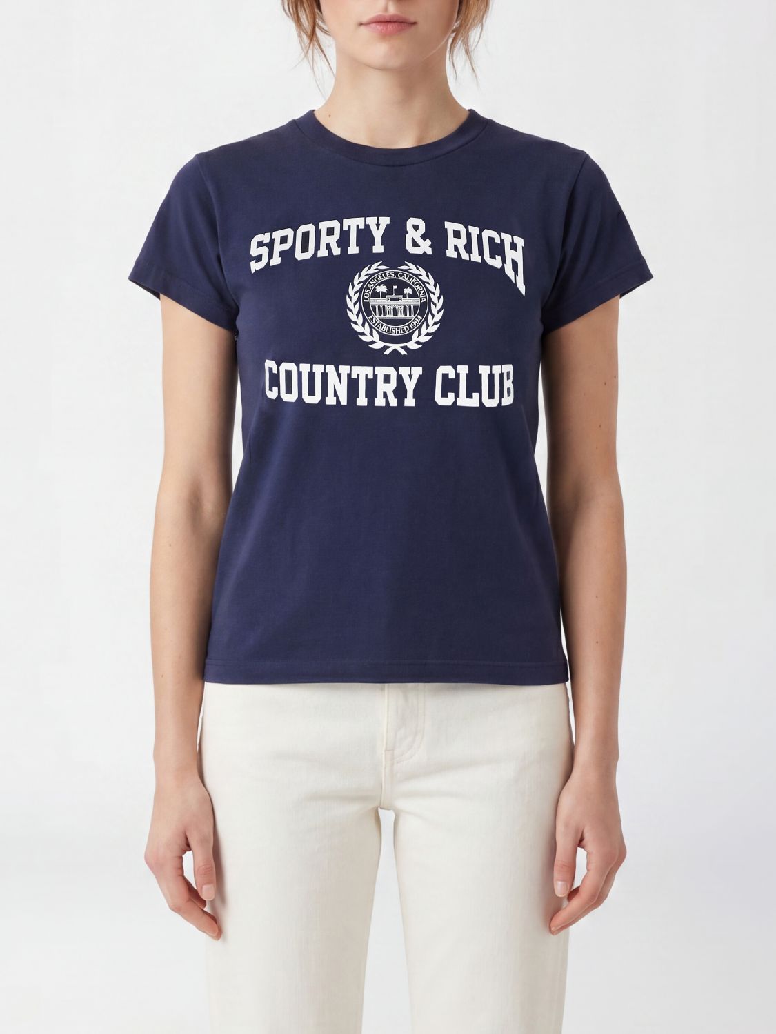 SPORTY & RICH T-Shirt Woman color Navy