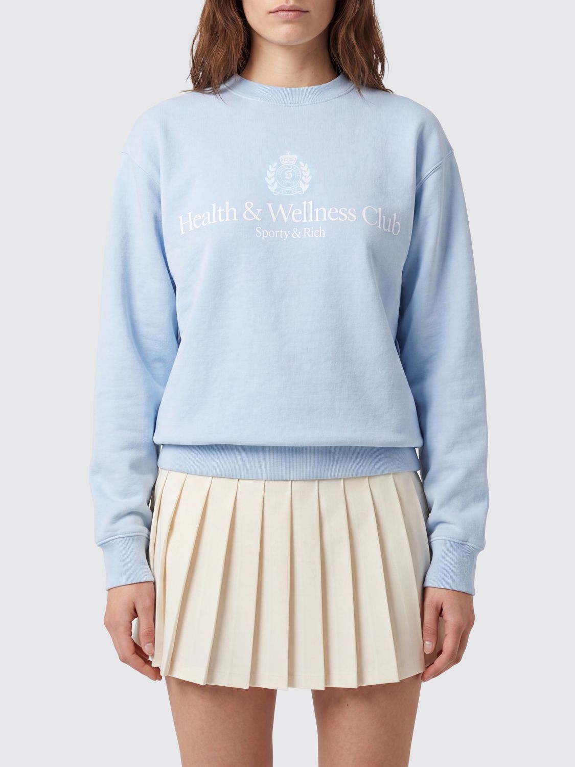 SPORTY & RICH Sweatshirt Woman color Gnawed Blue