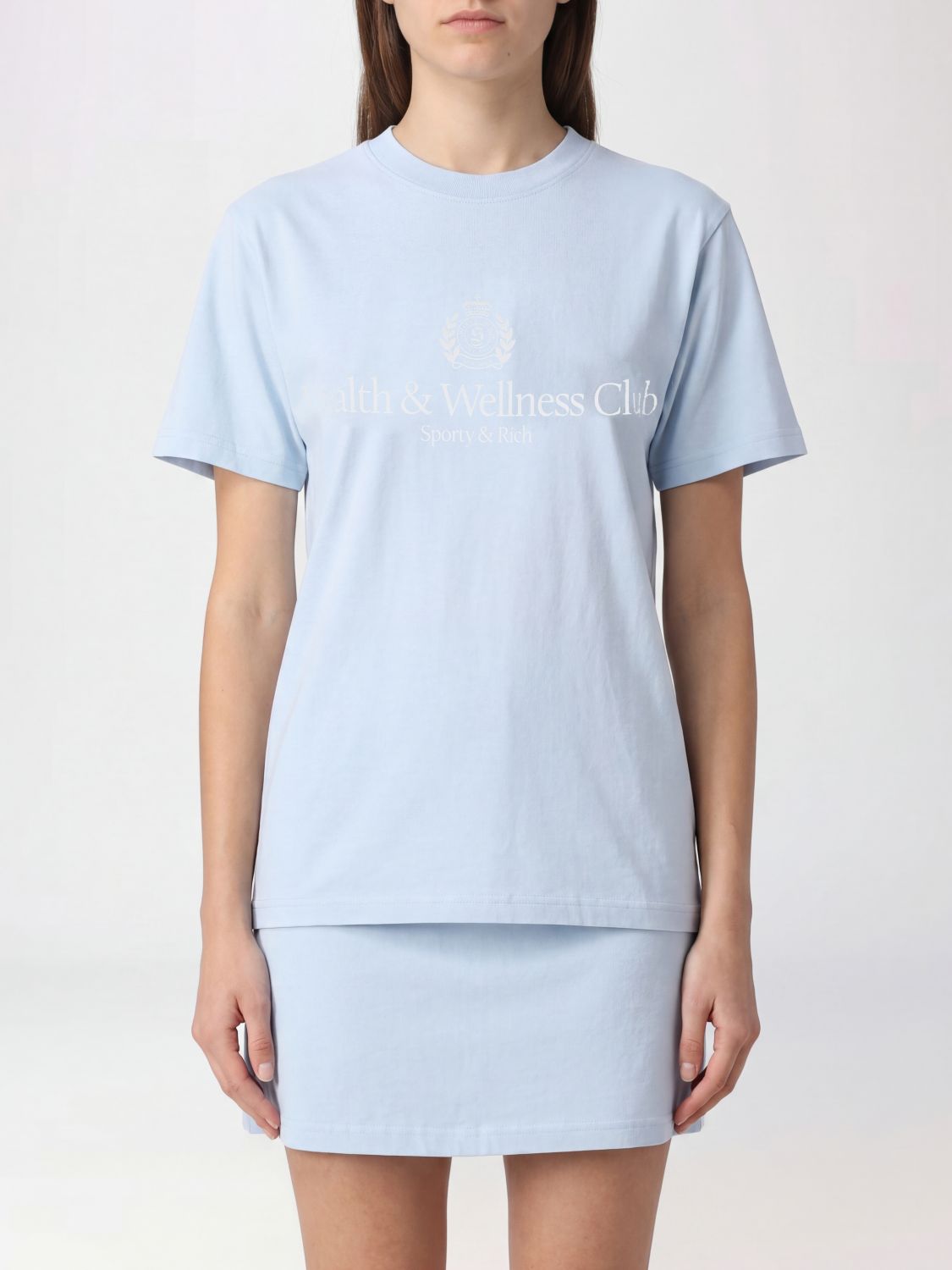 SPORTY & RICH T-Shirt Woman color Gnawed Blue