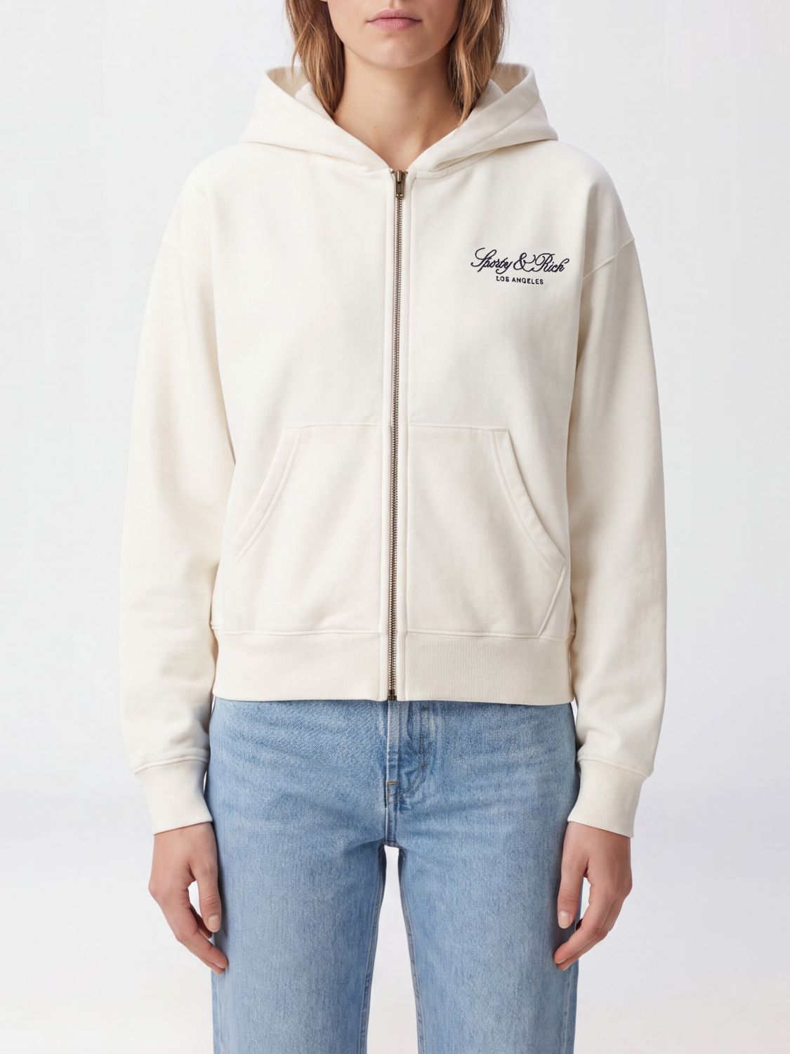 SPORTY & RICH Sweatshirt Woman color Ecru