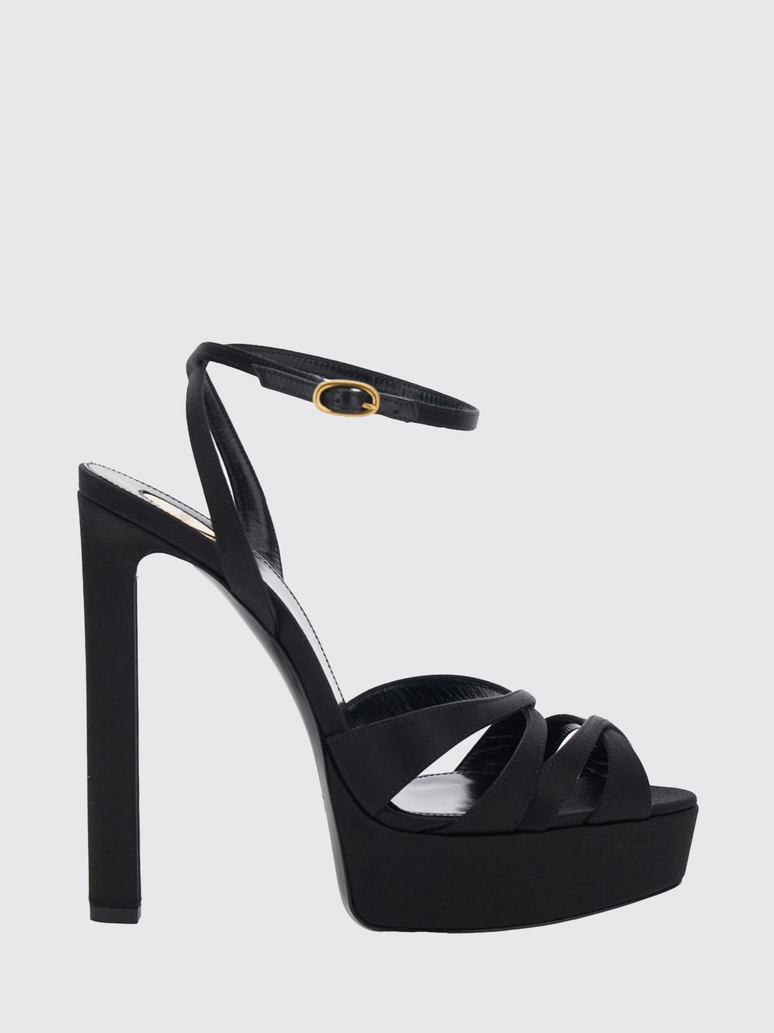 Saint Laurent Heeled Sandal Woman In Black