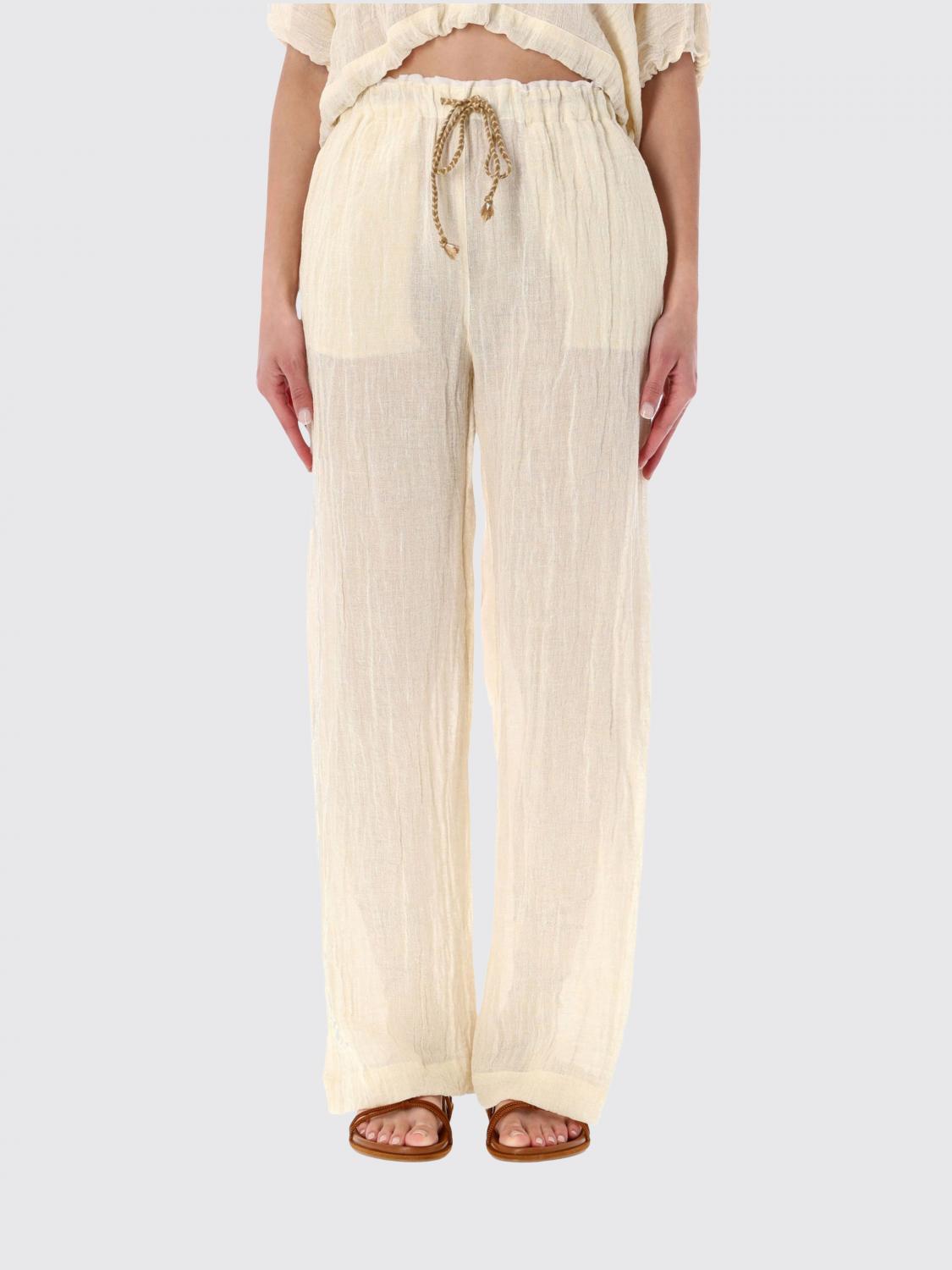 120% LINO Pantaloni Donna colore Naturale