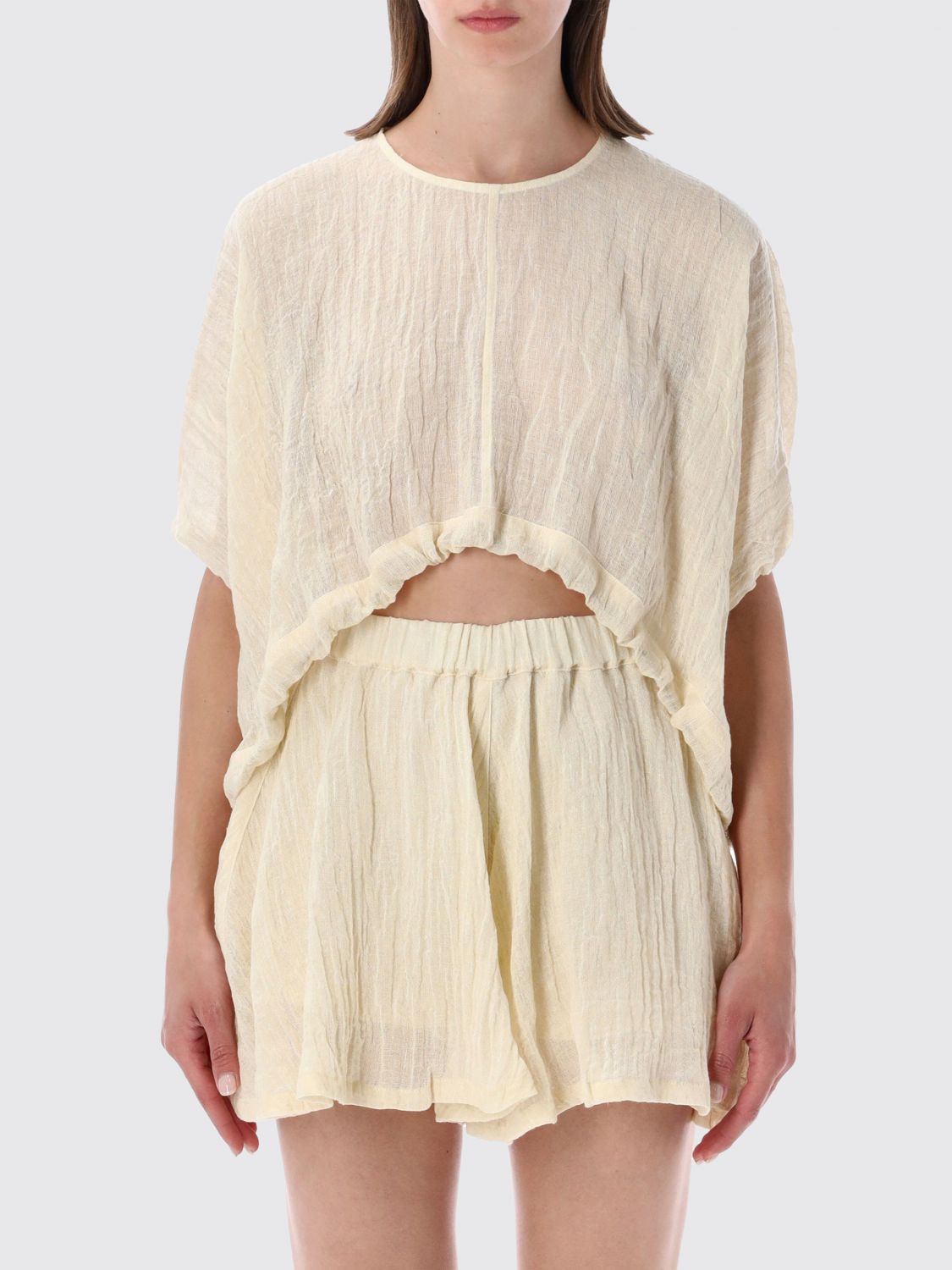 120% LINO T-Shirts Donna colore Naturale