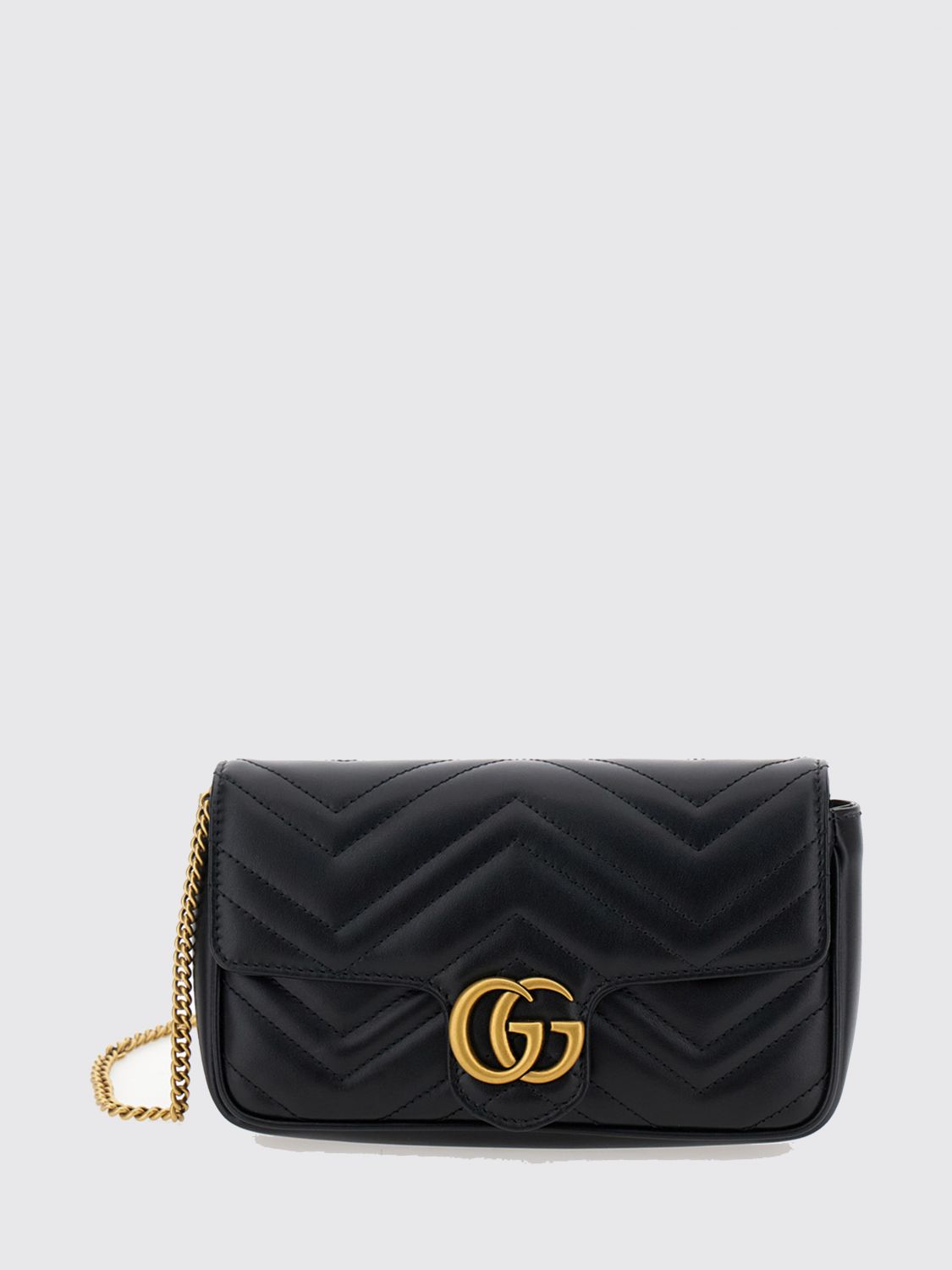 GUCCI GG Marmont Mini-Schultertasche aus Nappaleder mit Matelassé-Chevron-Muster