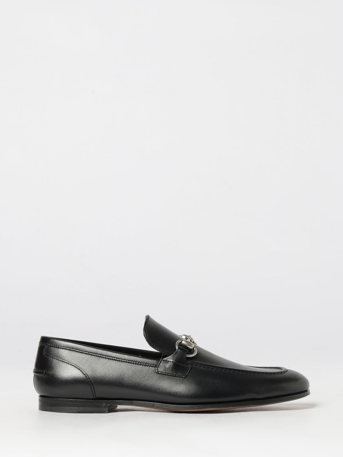 GUCCI Jordaan Smooth Leather Loafers with Horsebit Detail