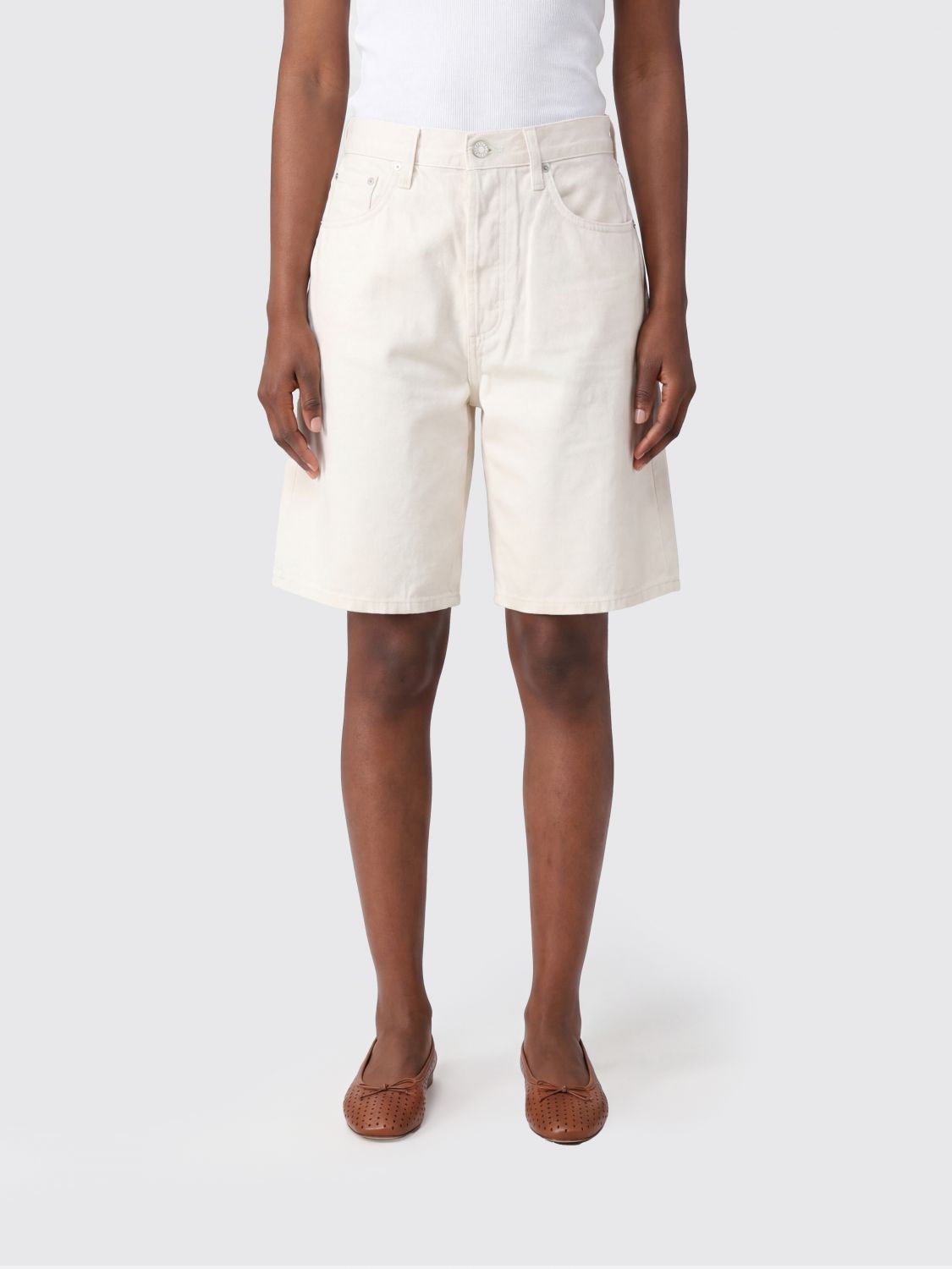 AGOLDE Shorts Damen Farbe Weiß