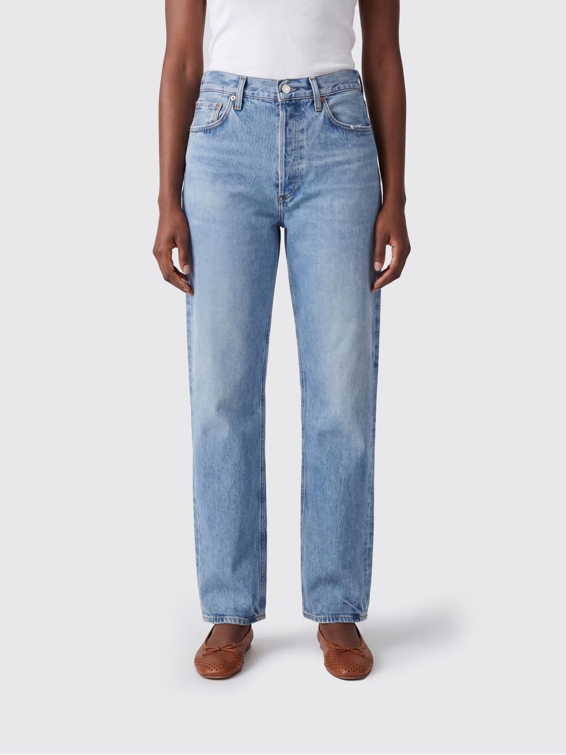 AGOLDE Jeans Woman color Blue