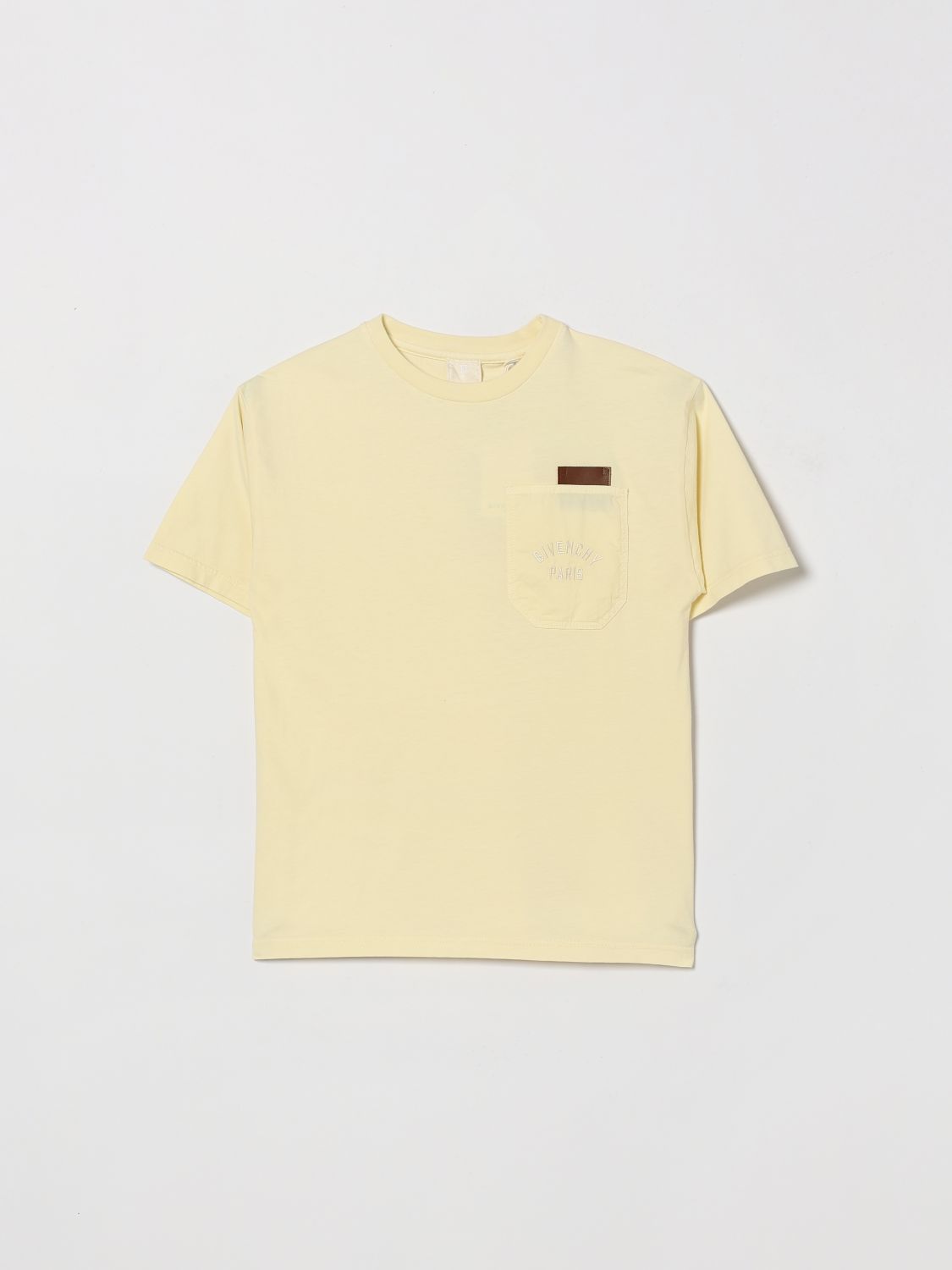 GIVENCHY Boy's Cotton T-Shirt with Embroidered Logo and Patch Pocket