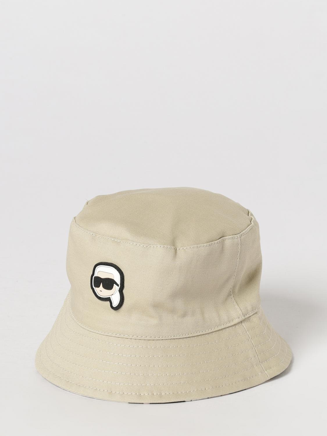 Karl Lagerfeld Kids Cappello da pescatore da bambino in cotone reversibile con stampa grafica