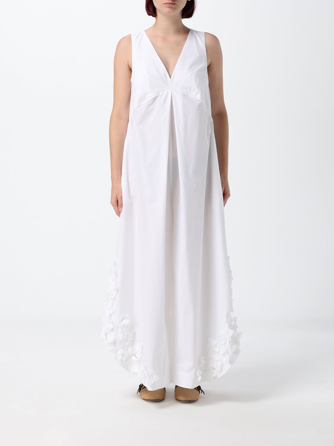 MEIMEIJ Long Off-the-Shoulder Tunic in Cotton Poplin