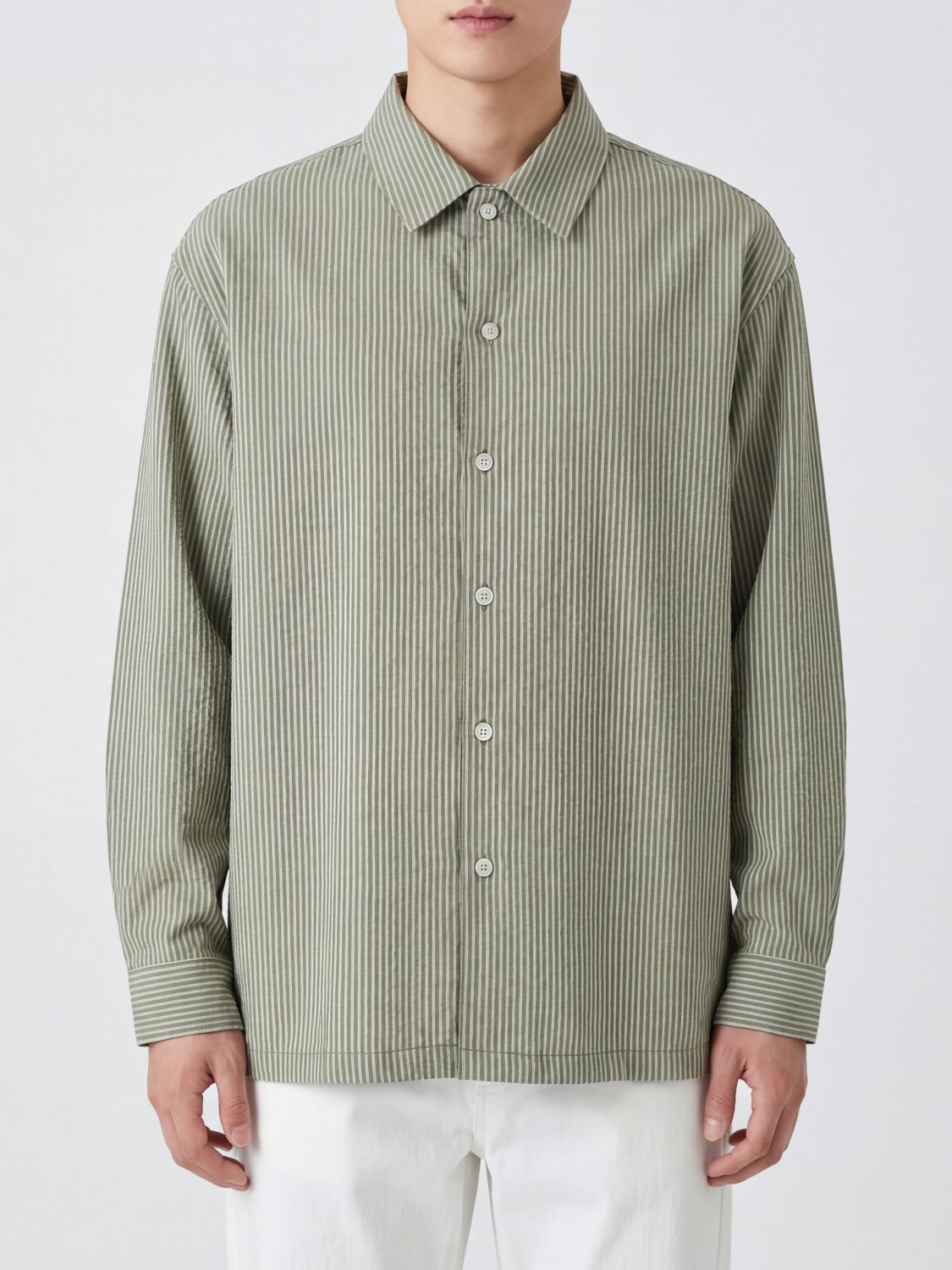 COOR Camicia casual in cotone a righe