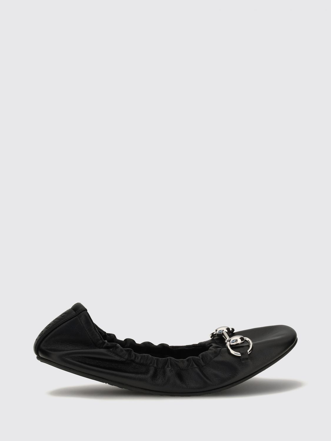 GUCCI Prima Ballerinas aus Glattleder mit Horsebit-Detail und runder Kappe