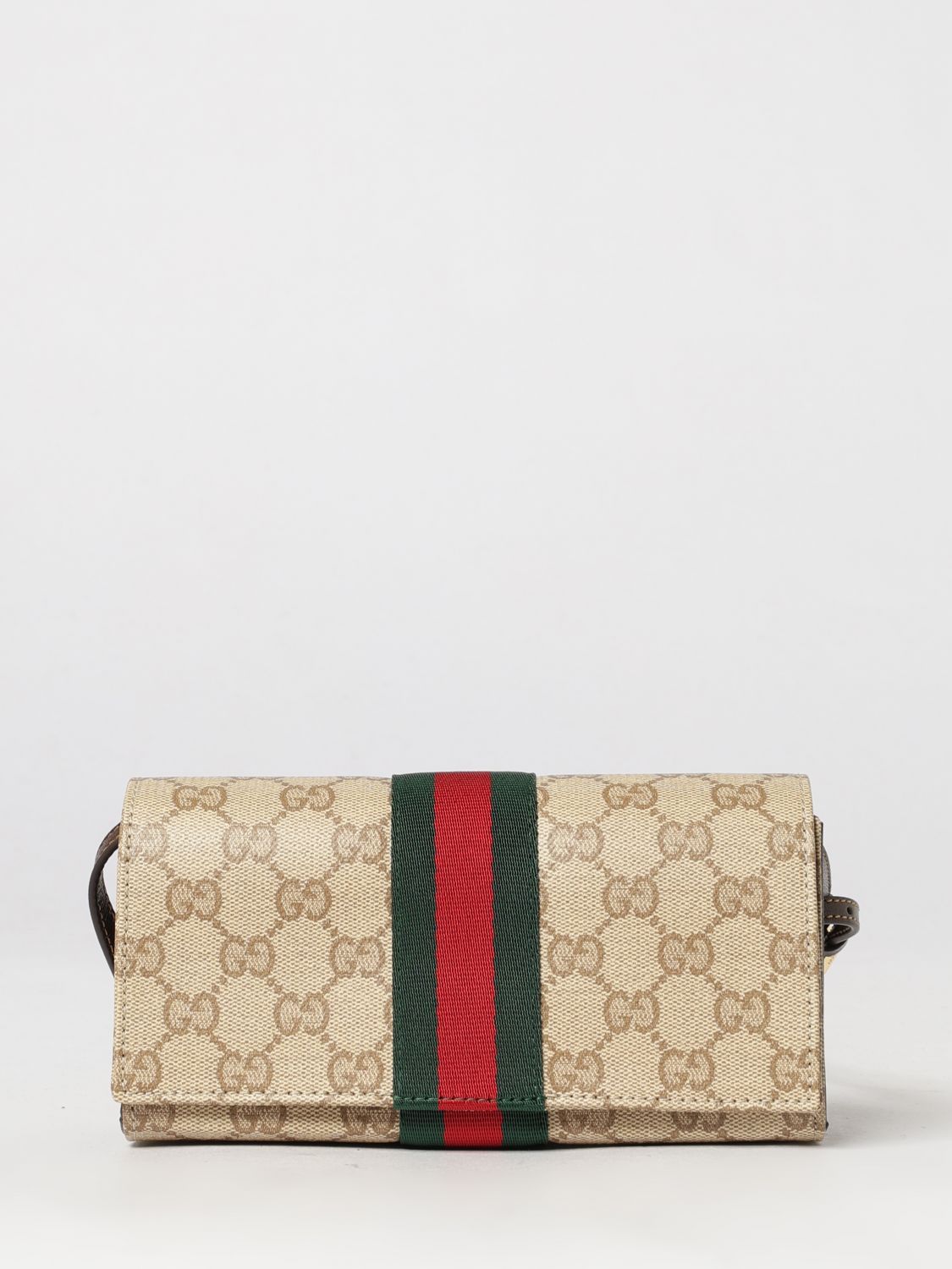 GUCCI Pouch in misto cotone con monogram GG jacquard
