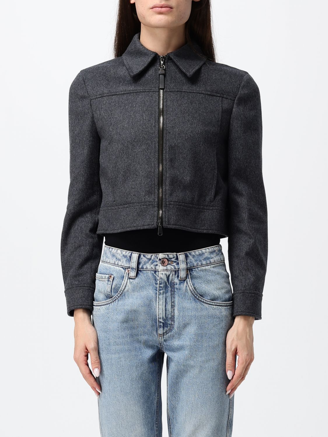 BRUNELLO CUCINELLI Jacket Woman color Grey