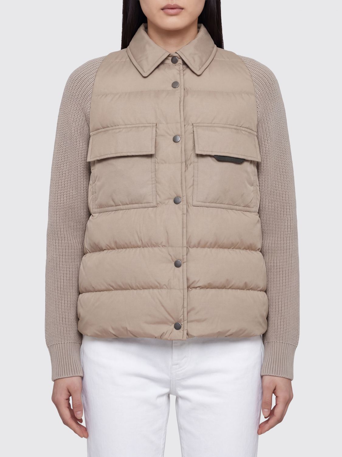 BRUNELLO CUCINELLI Jacket Woman color Beige