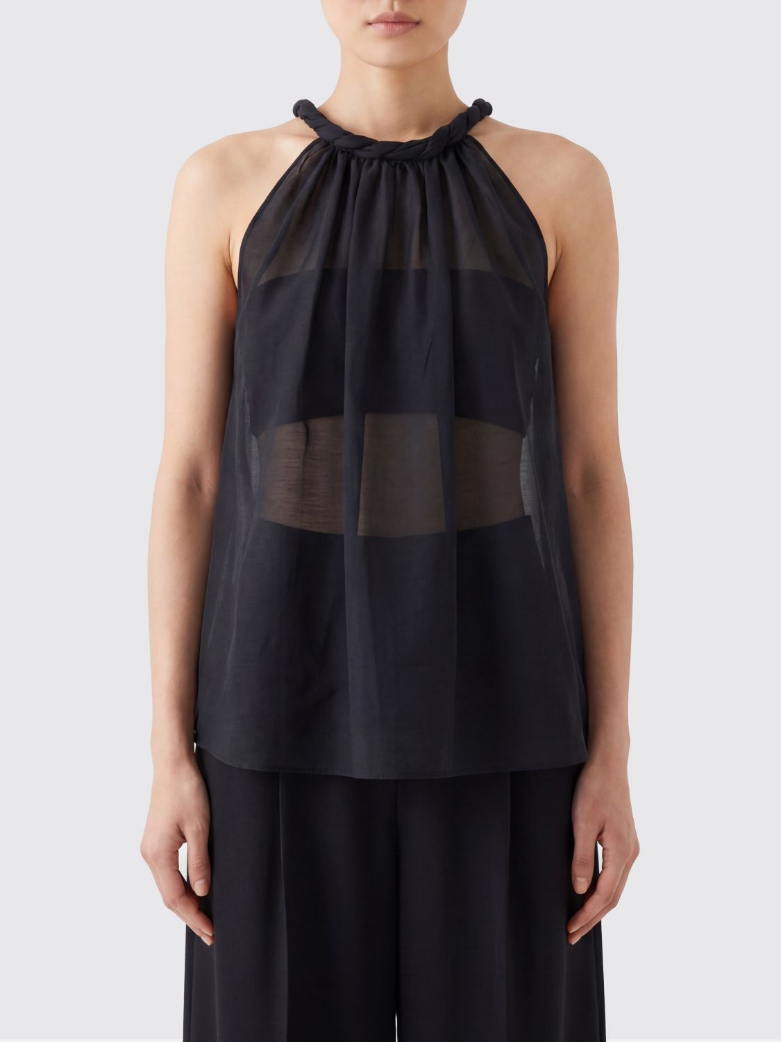 SEMICOUTURE Top Donna colore Nero