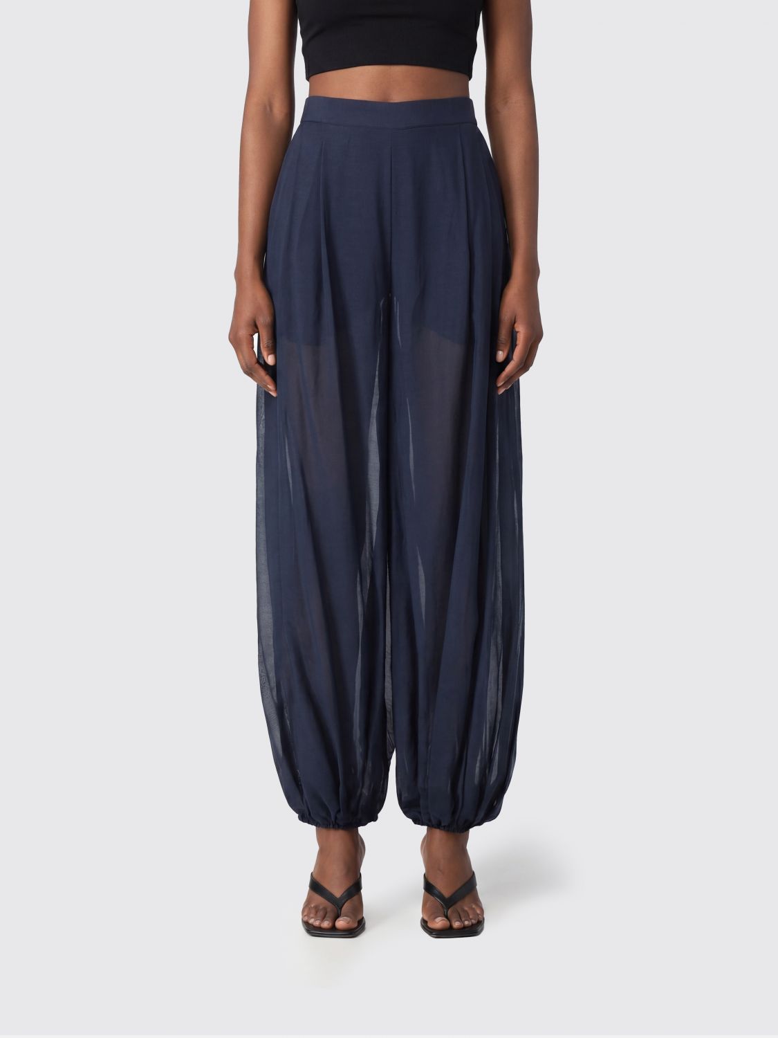 SEMICOUTURE Pants Woman color Blue