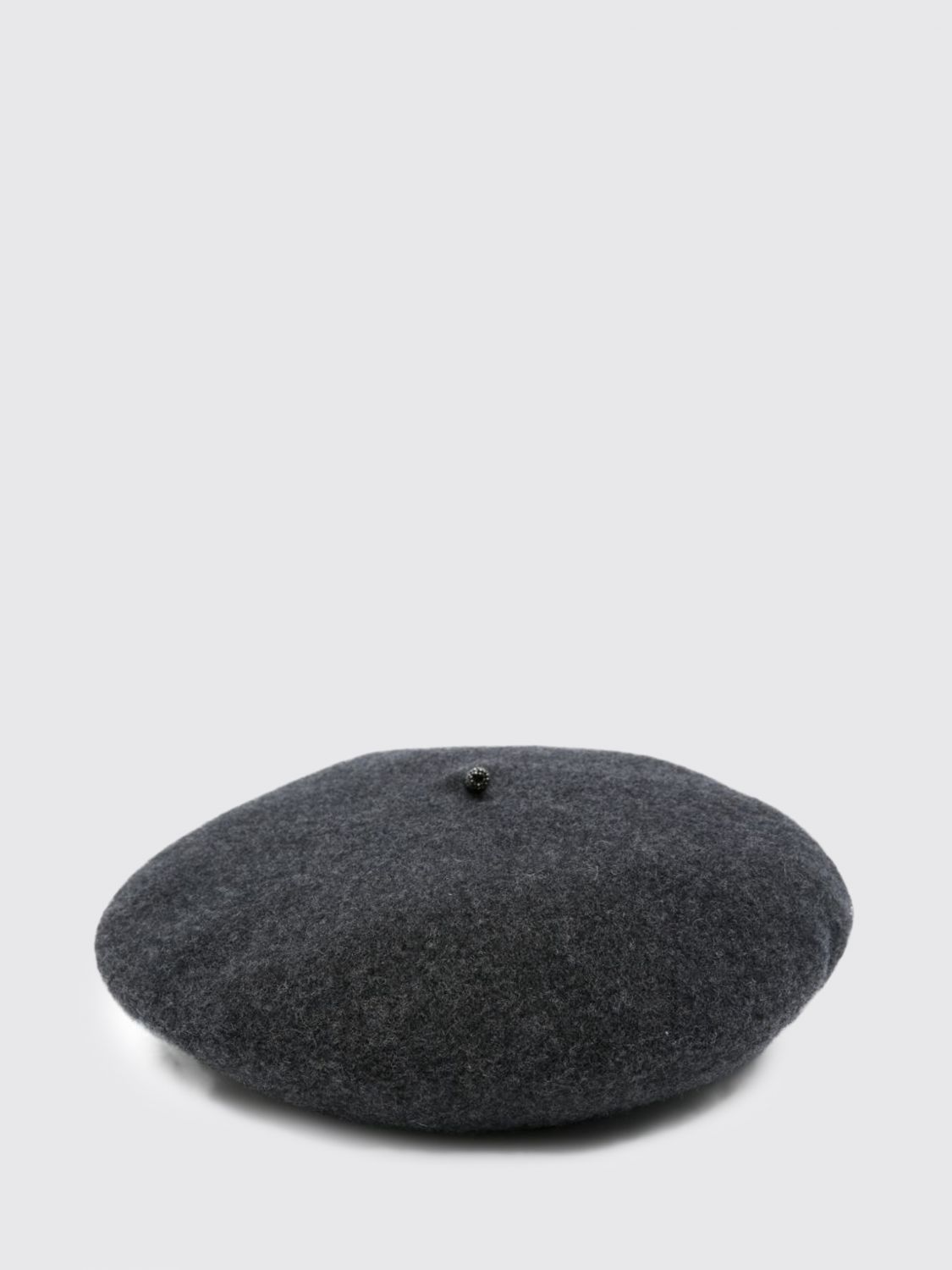 Brunello Cucinelli Wool Felt Beret with Monili Embellishment · M