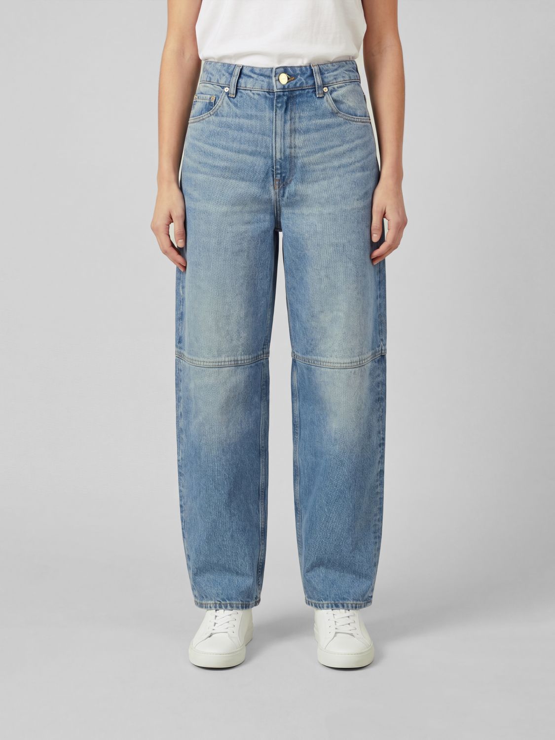 GANNI Stary High-Waisted Straight Leg Jeans in Denim　GANNI Stary ハイウエスト ストレートレッグ ジーンズ (デニム) GANNI