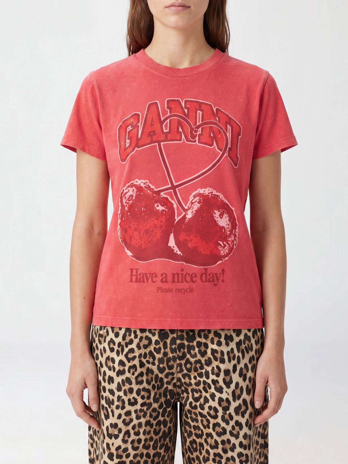 GANNI Sweatshirt Woman color Red