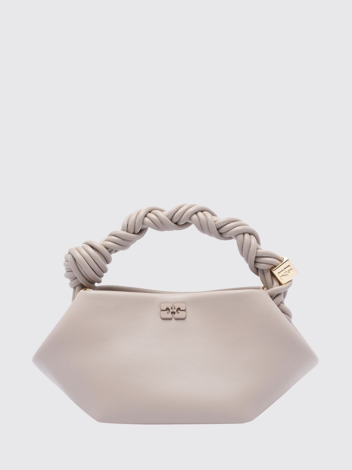 GANNI Mini borsa a mano in pelle riciclata con logo Butterfly