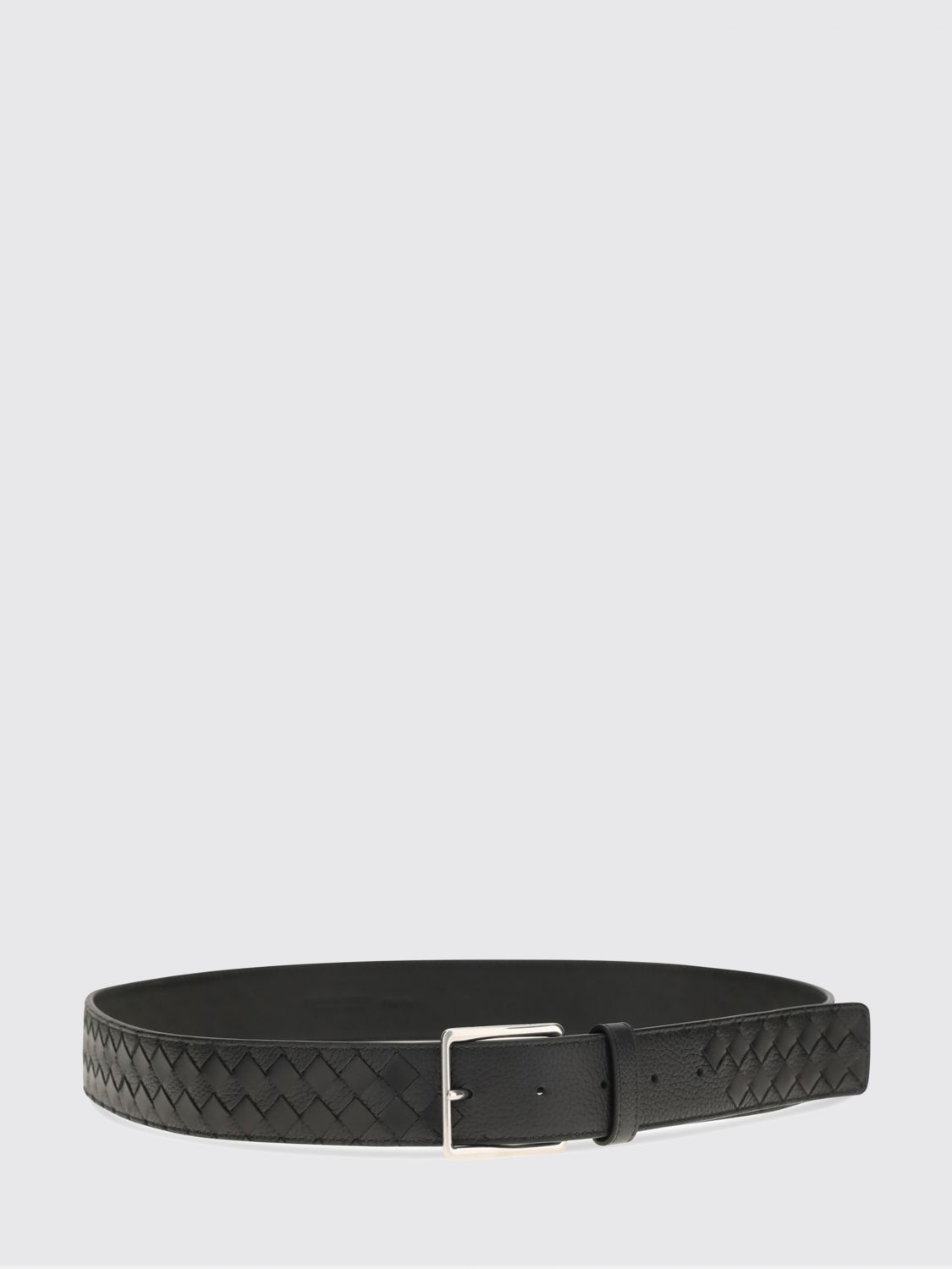 BOTTEGA VENETA Intrecciato Woven Lambskin Leather Belt