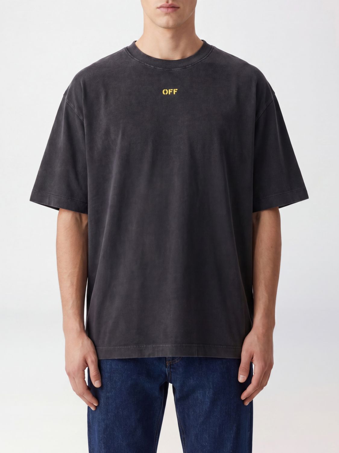 Off-White T-shirt relaxed fit in cotone con stampa grafica e logo