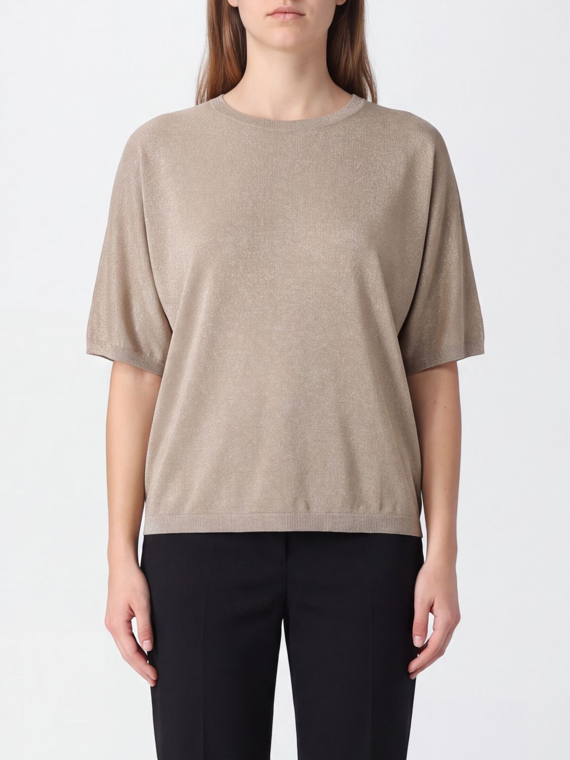 BRUNELLO CUCINELLI Locker geschnittener Pullover mit Rundhalsausschnitt aus Kaschmir und Seide