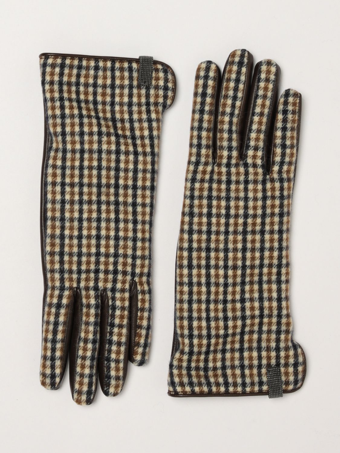 BRUNELLO CUCINELLI Gloves Woman color Brown