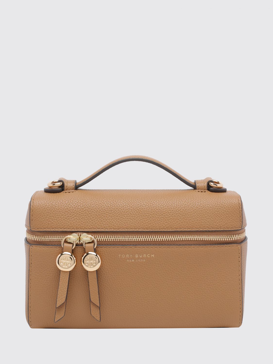 TORY BURCH Romy Mini Grained Leather Handbag with Double Zip　TORY BURCH ロミー ミニ グレイン レザー ハンドバッグ ダブル ジップ TORY