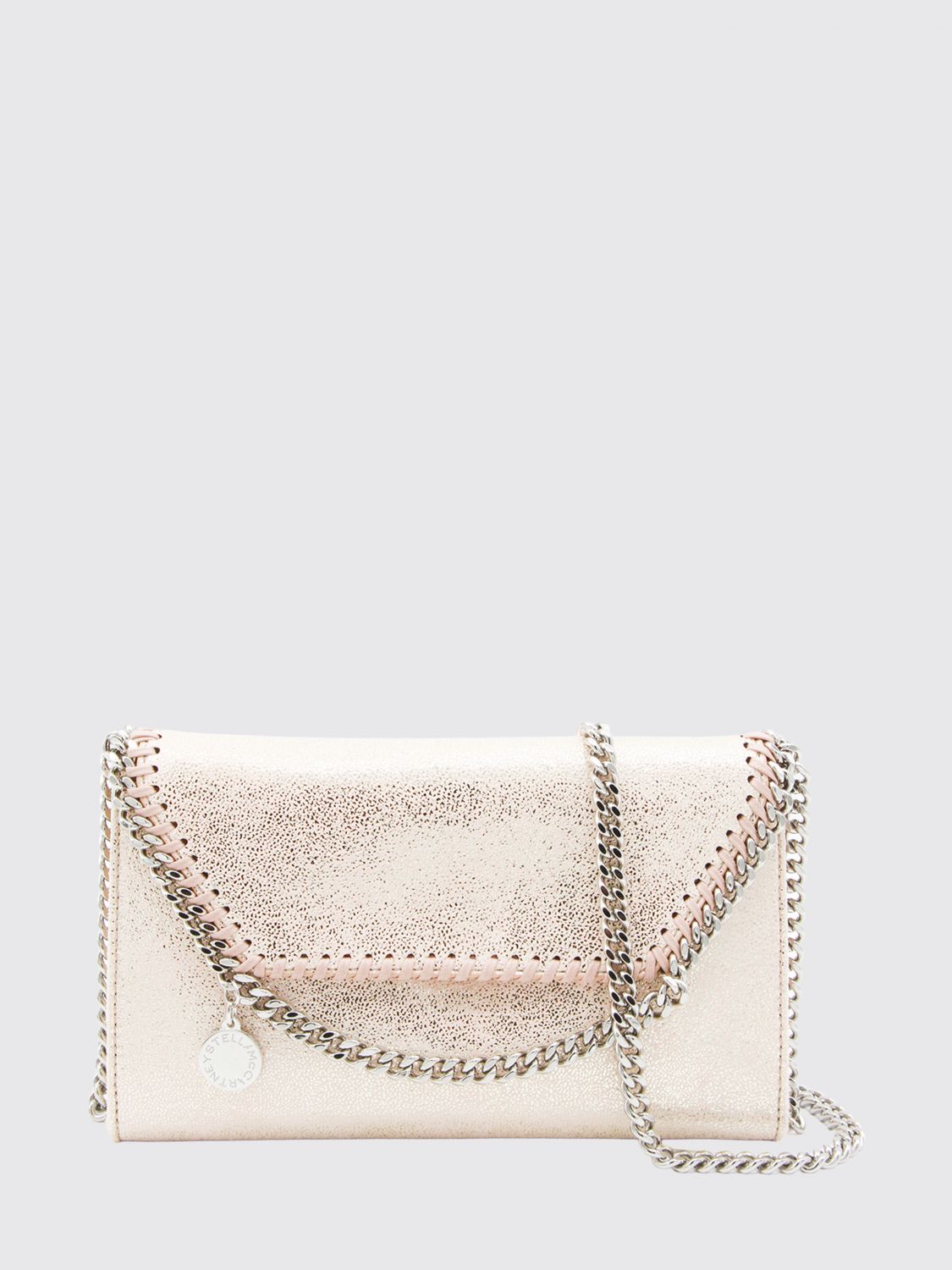 STELLA MCCARTNEY Portafoglio Falabella Wallet on Chain in ecopelle cracklè