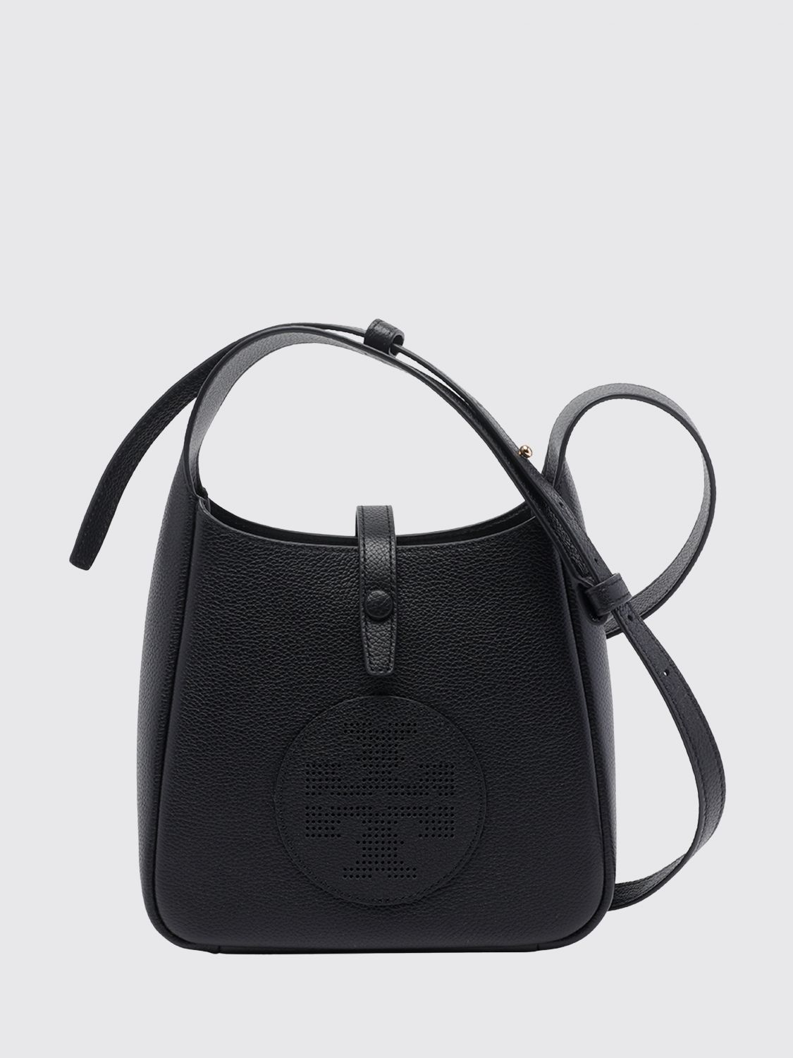 TORY BURCH Miller Swing Calfskin Leather Shoulder Bag with Double T Logo　TORY BURCH ダブルTロゴ付きミラースイングカーフスキンレザーショルダーバッグ TORY