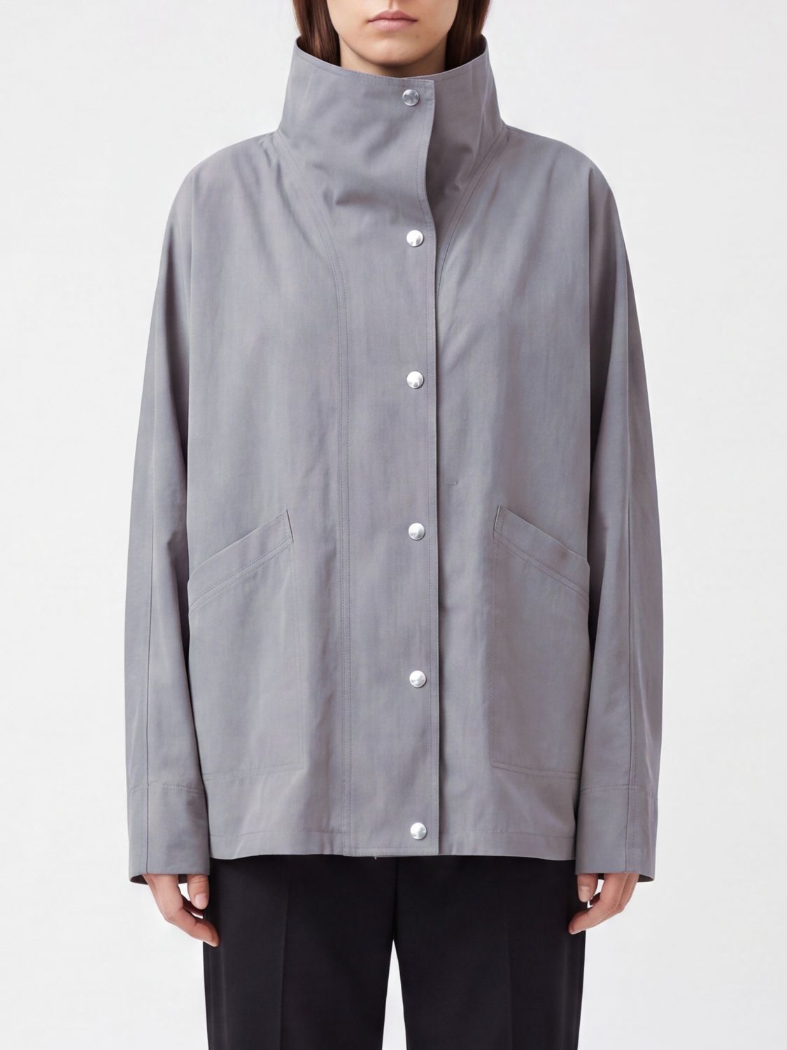 TOTEME Parachute Water-Repellent Technical Fabric Jacket with High Neck