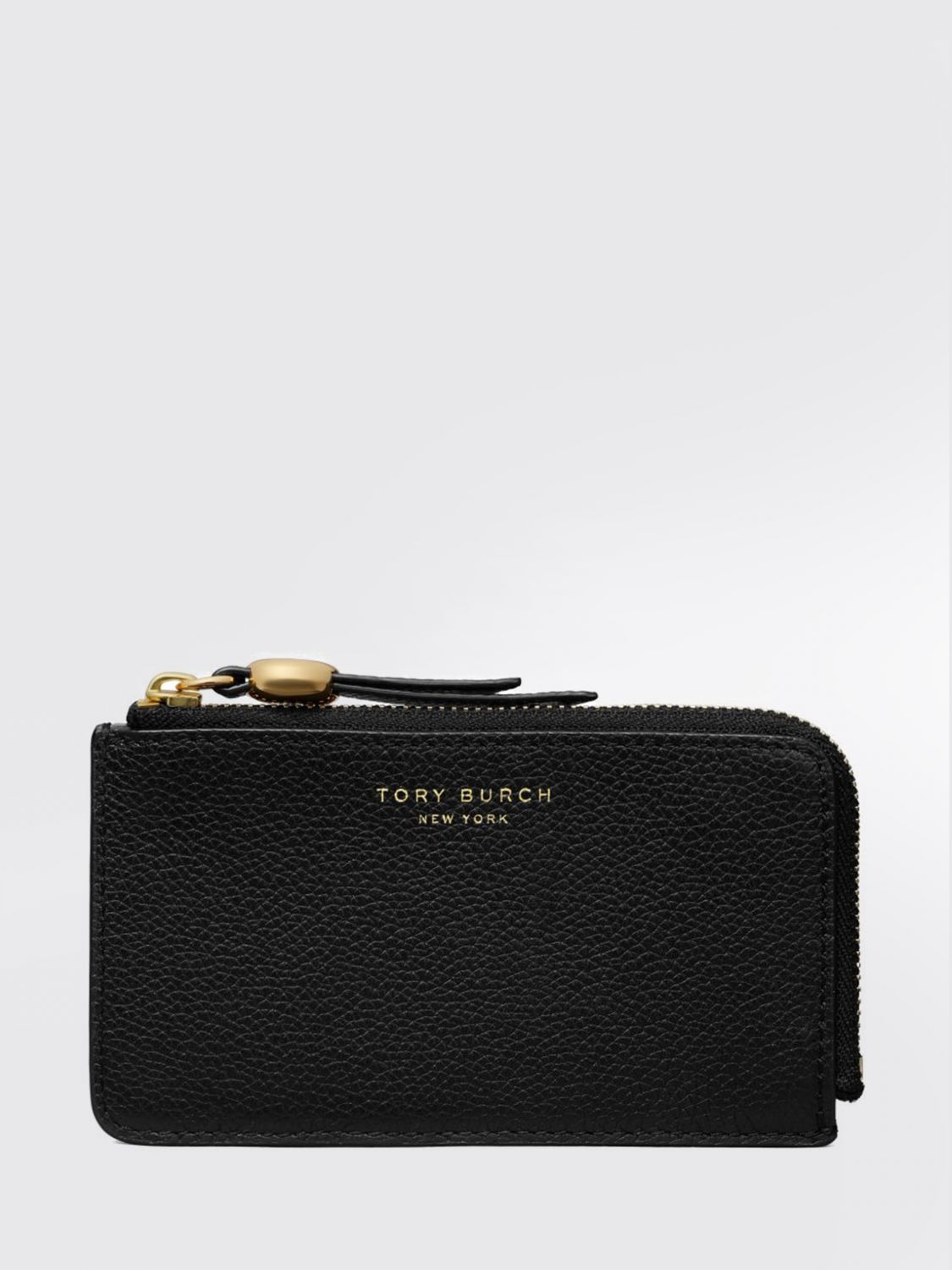 TORY BURCH Romy Kartenetui aus Leder mit Reißverschluss und foliertem Logo