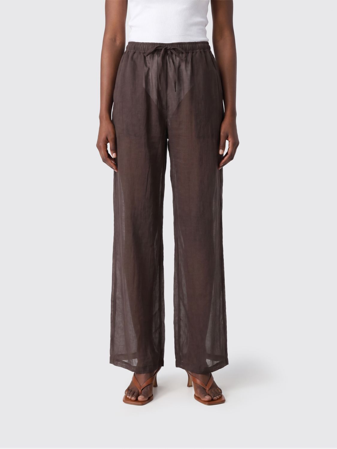 FEDERICA TOSI Pants Woman color Brown