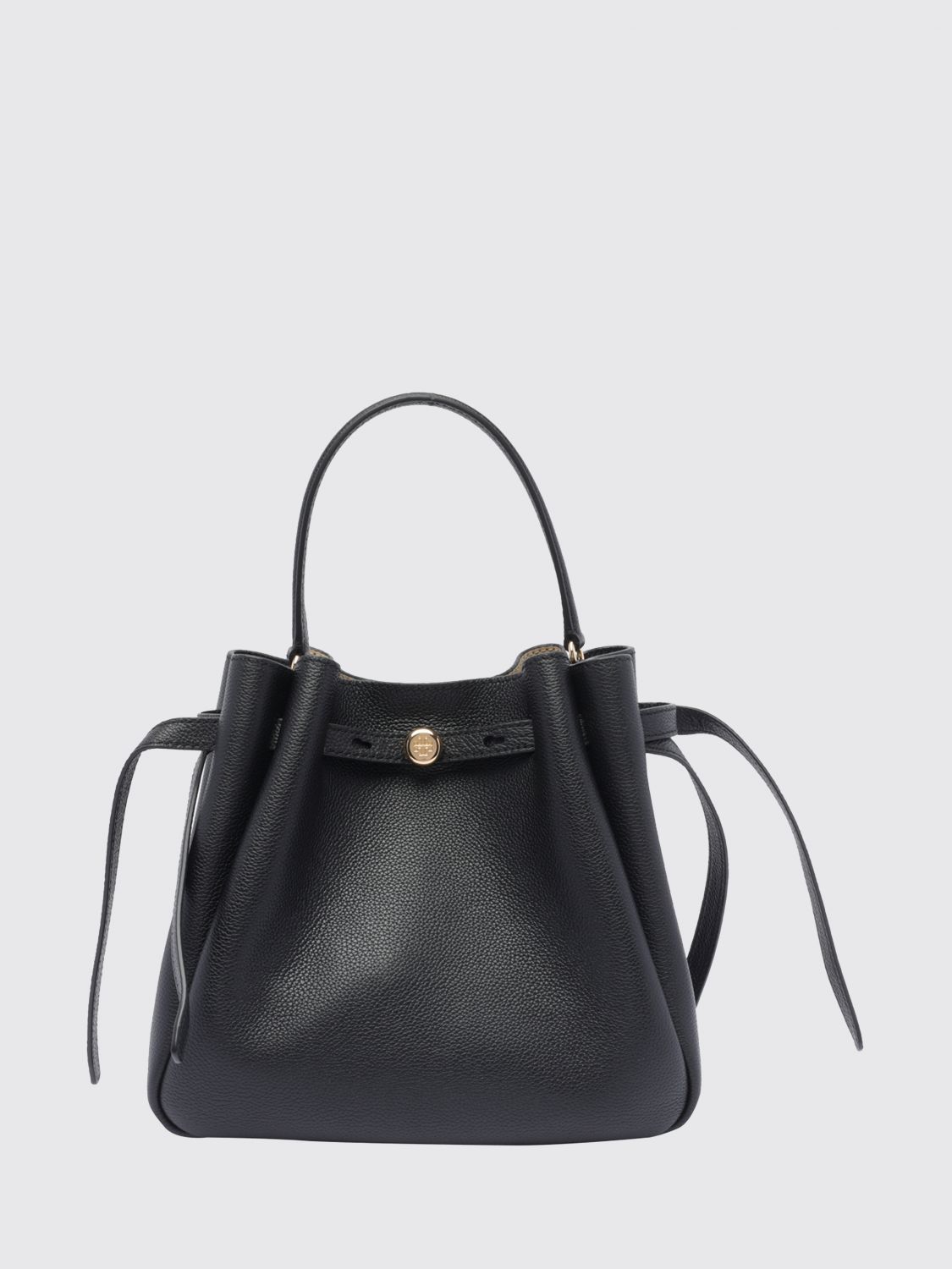 TORY BURCH Romy Mini Handbag in Pebbled Leather with a Flared Shape TORY