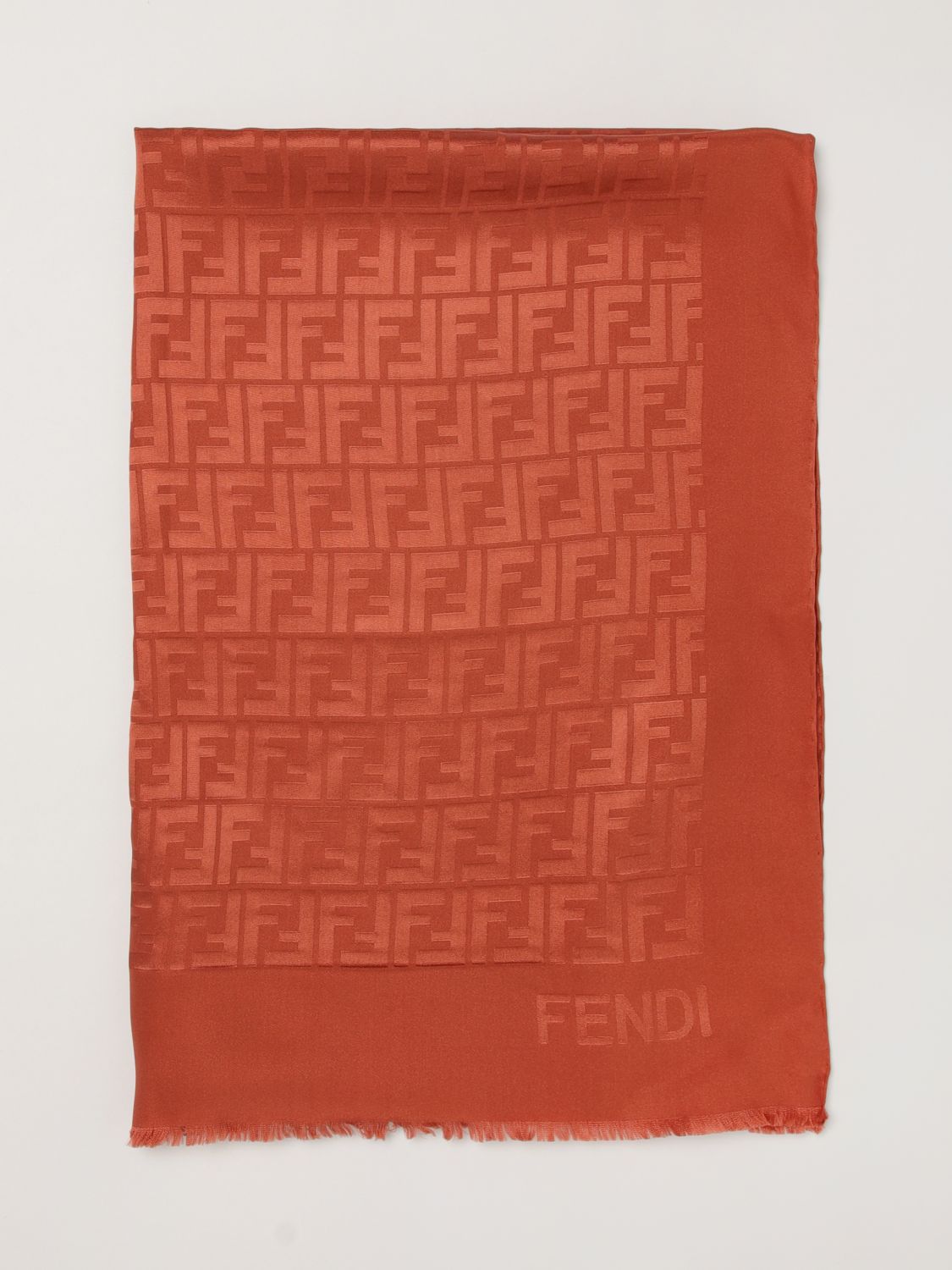 Fendi Scarf Woman In Brown