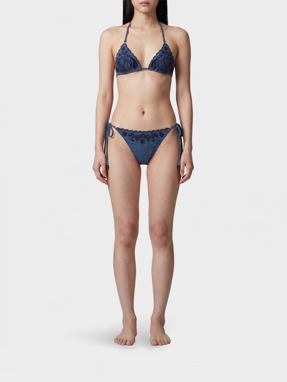 ZIMMERMANN Triangle Bikini in Polyamide with Embroidered Details