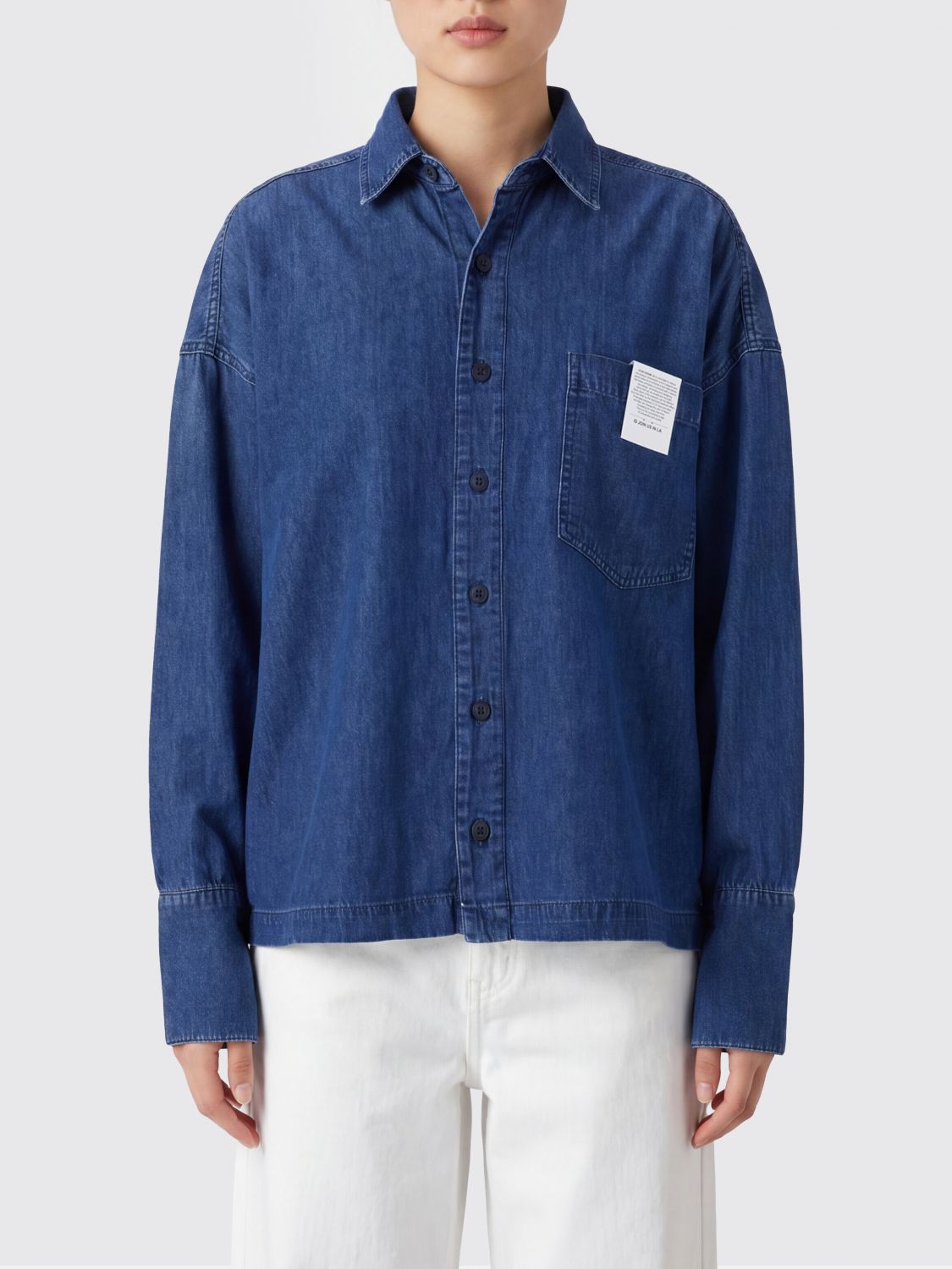 ICON DENIM LOS ANGELES Shirt Woman color Blue