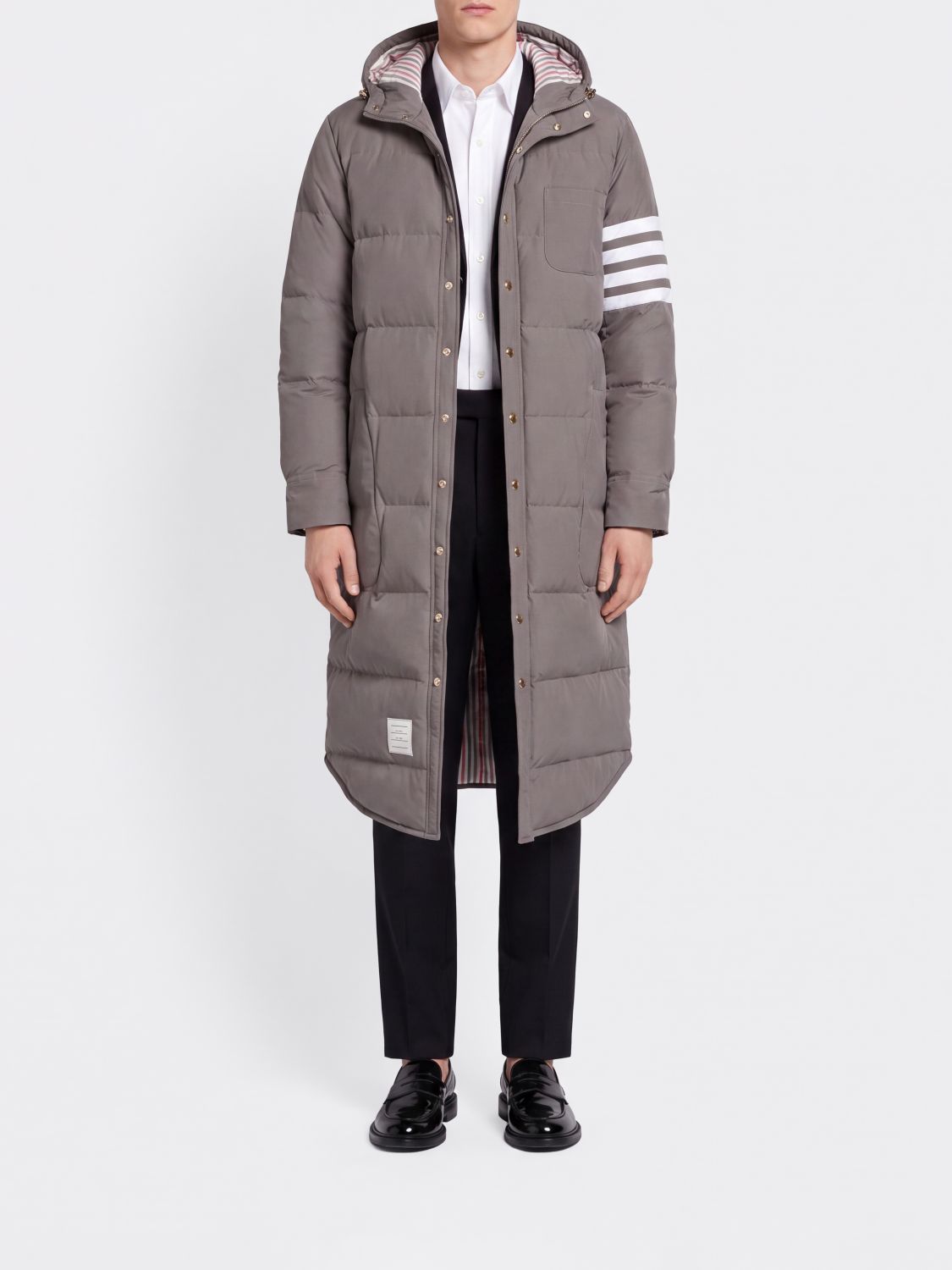 THOM BROWNE Coat Men color Grey