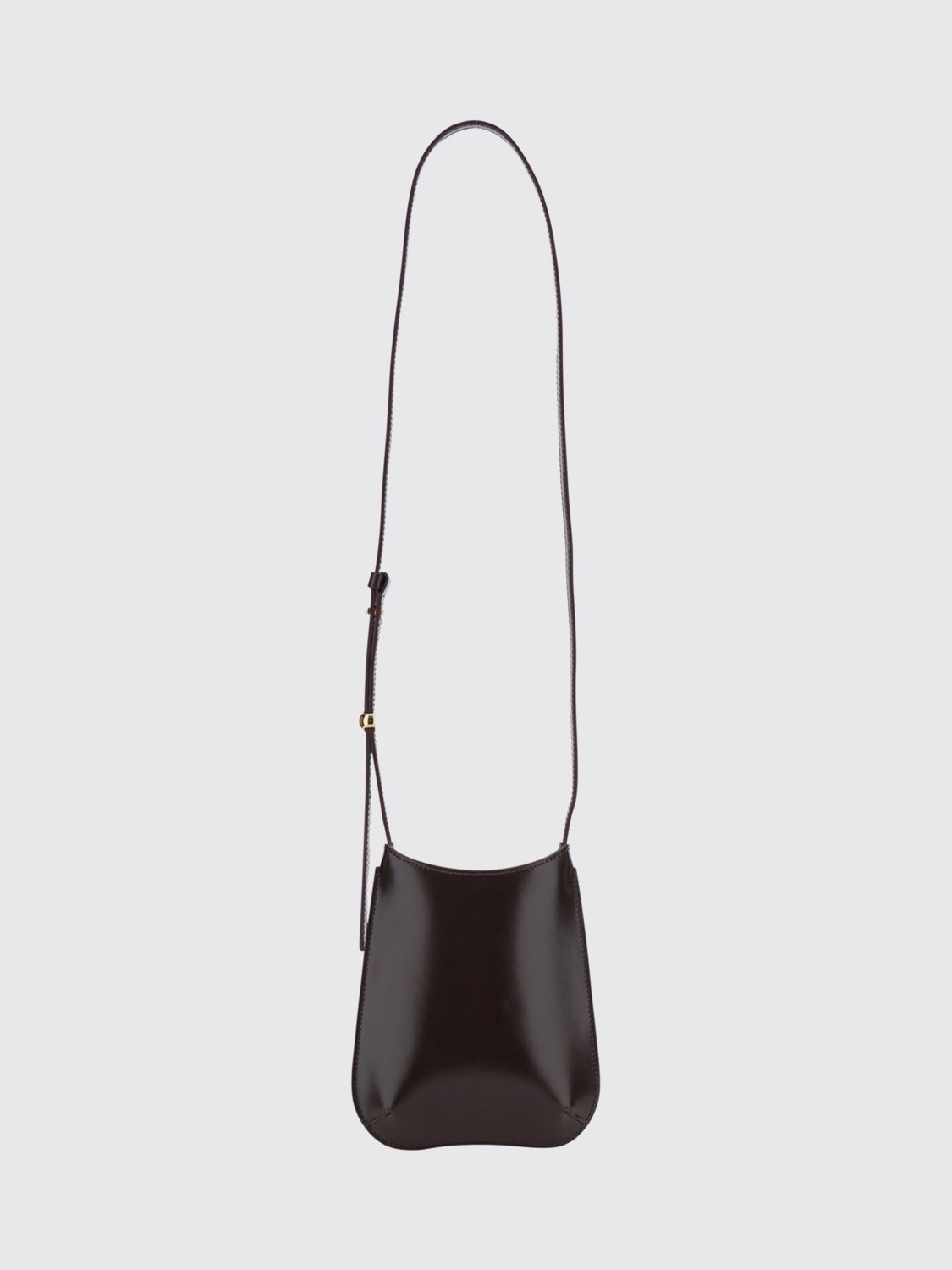 JACQUEMUS Le Bisou Bordeaux Brushed Calfskin Crossbody Bag　JACQUEMUS Le Bisou ボルドー ブラッシュド カーフスキン クロスボディ バッグ JACQUEMUS