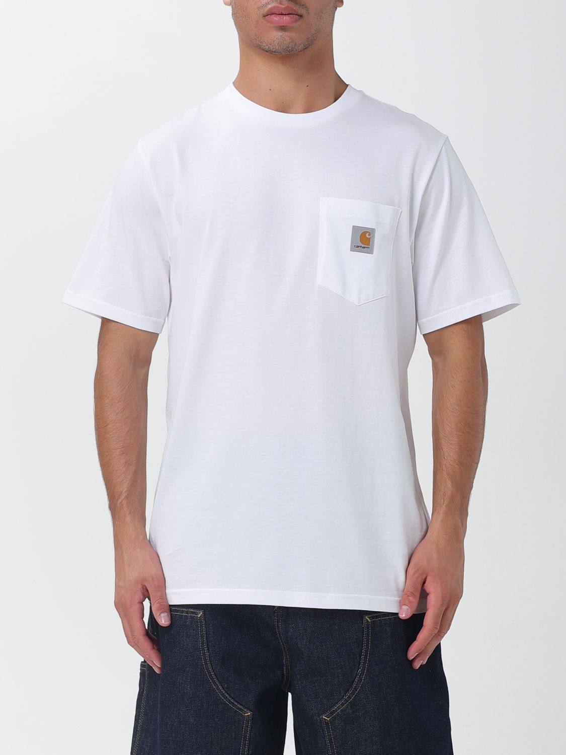 CARHARTT WIP Cotton Pocket T-shirt with Contrasting Logo