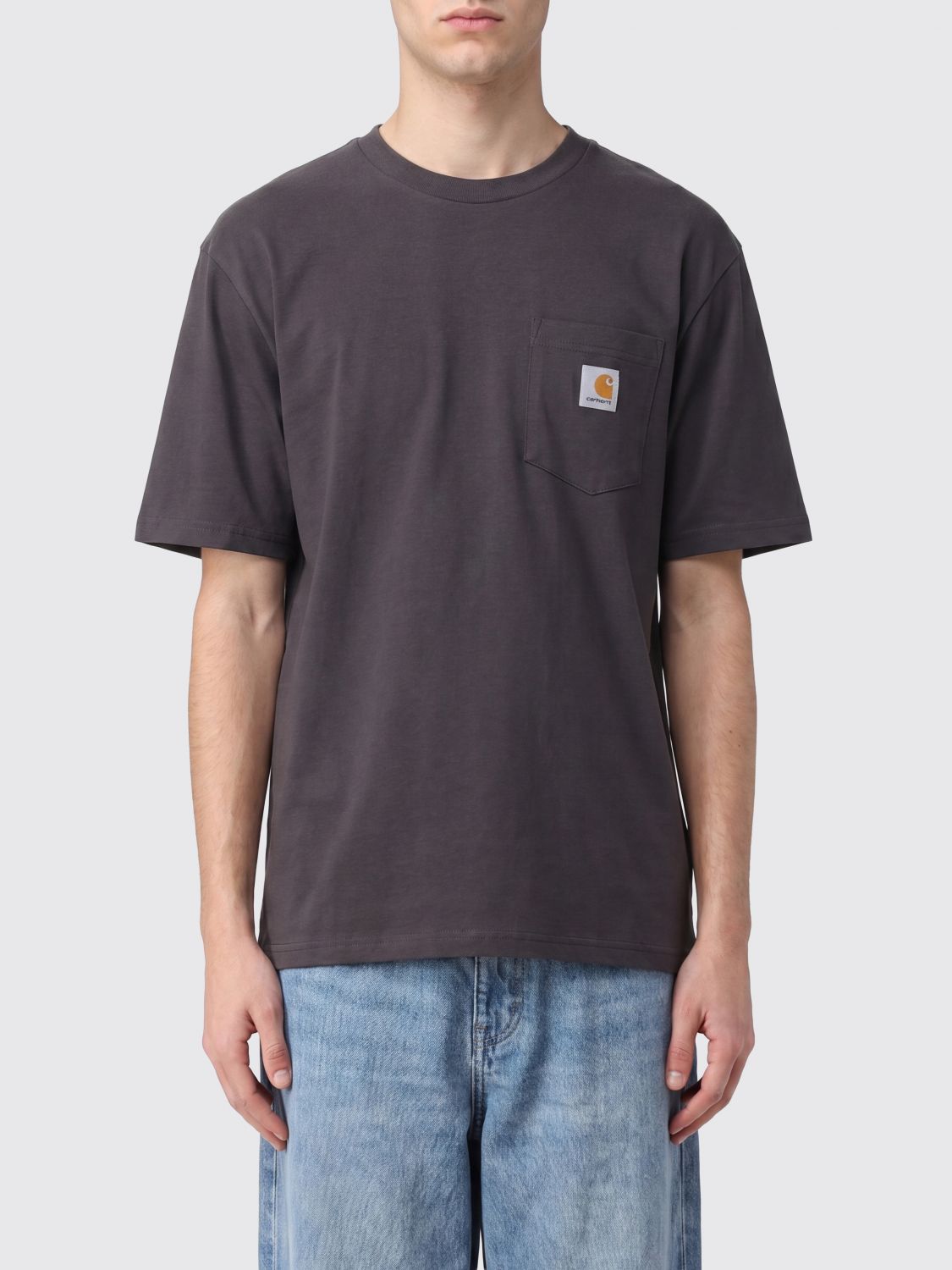 CARHARTT WIP Baumwoll-T-Shirt mit Tasche und Kontrastlogo